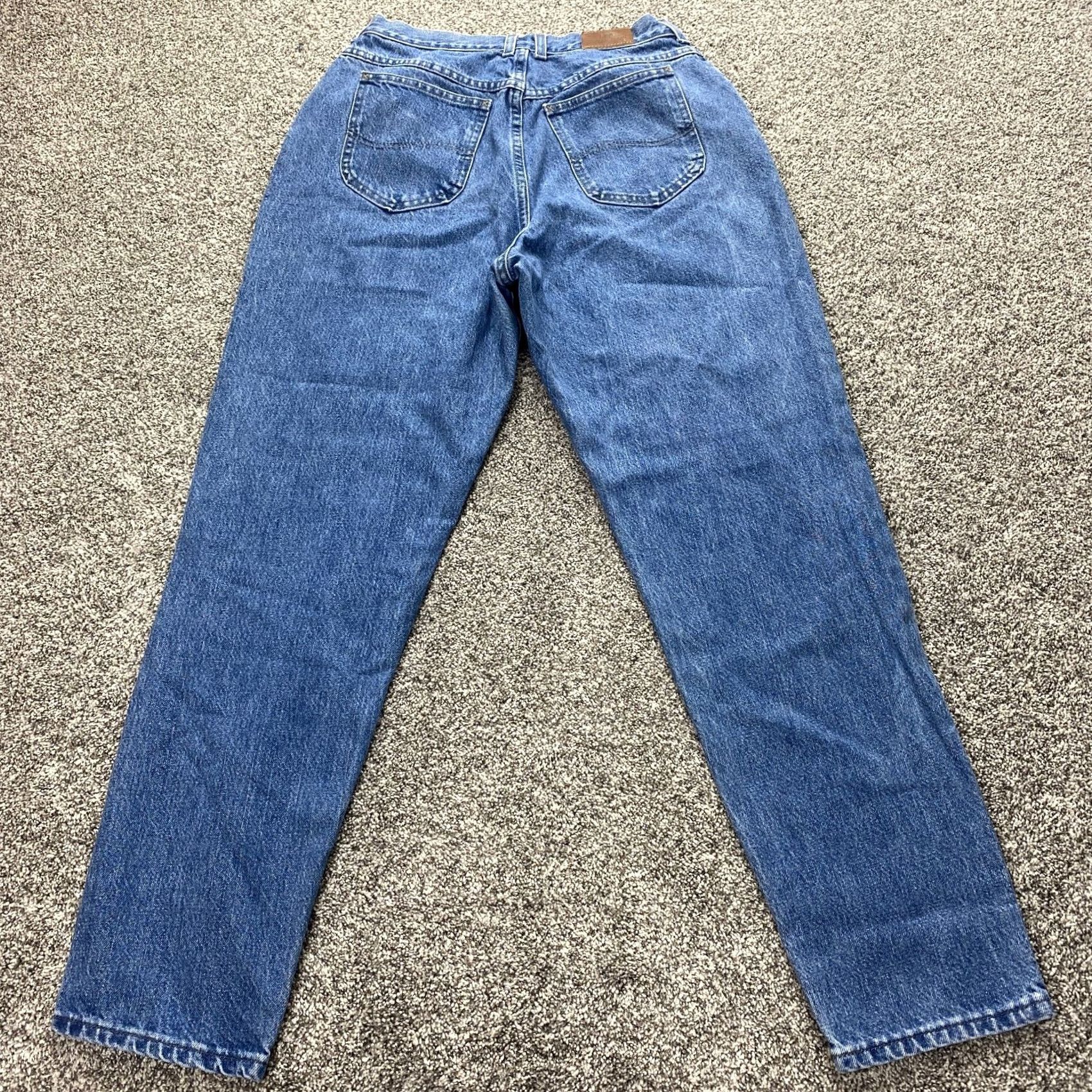 Lee VTG Lee Jeans Womens 14 Dark Blue Denim Pants Tapered Mom High Rise Y2K Western Jeans Moms 90s Retro USA Womens Size 36" / US 14 / IT 50 - 5 Thumbnail