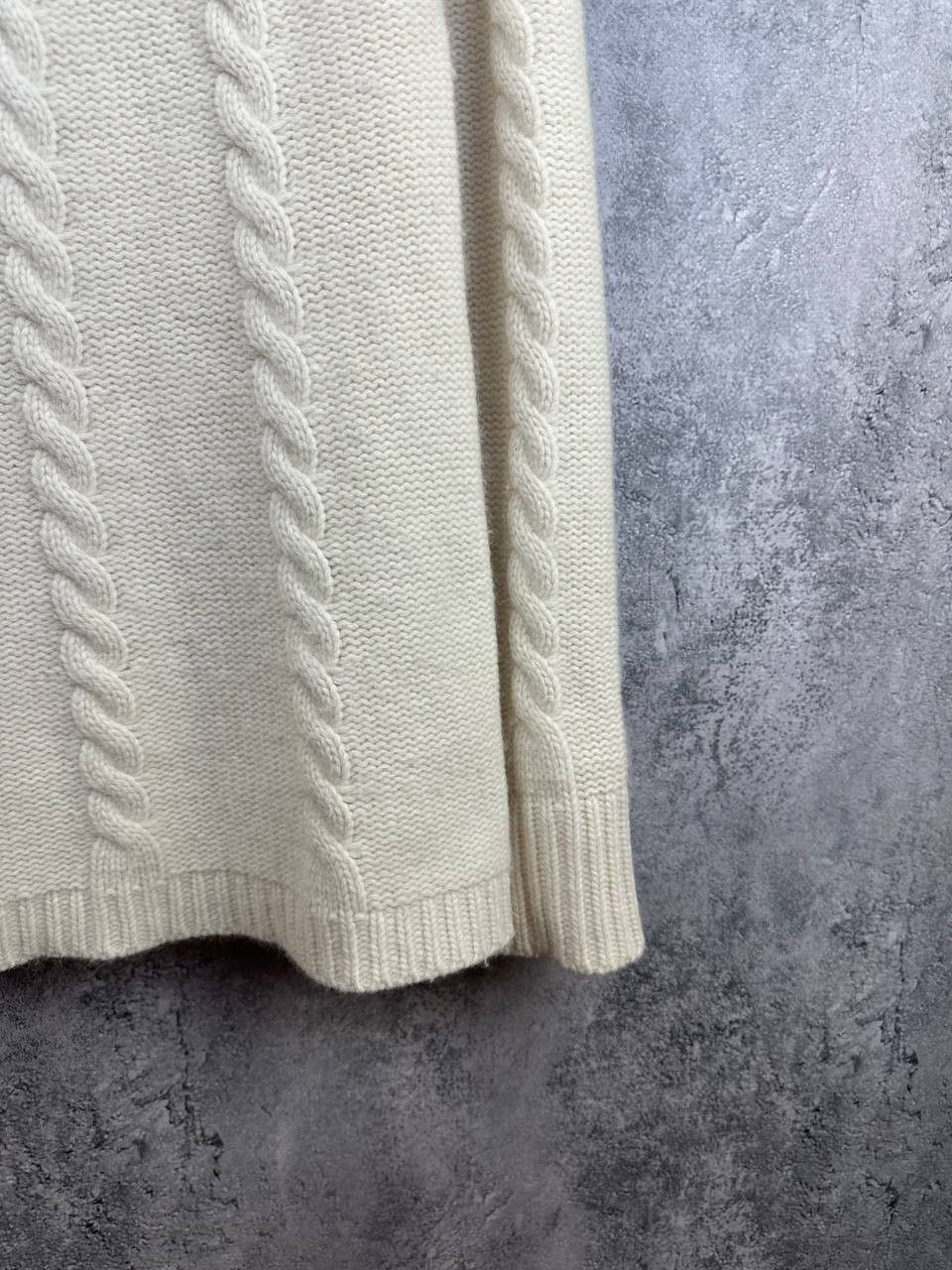 Reiss RRP $275 Reiss Tilly Aran Cable Knit Sweater Wool White Mock Size M / US 6-8 / IT 42-44 - 8 Thumbnail