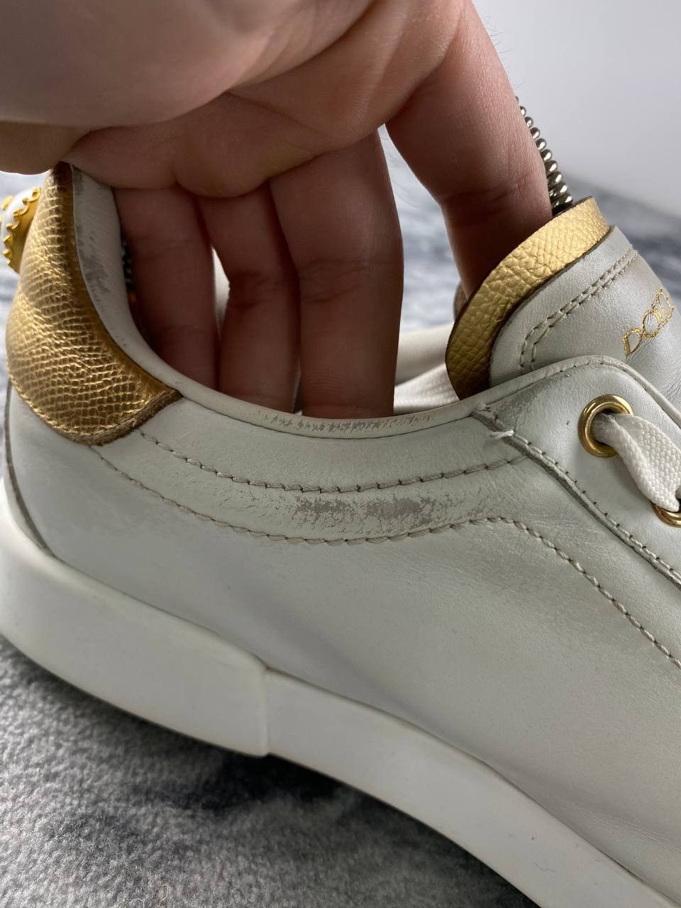 Dolce & Gabbana Dolce & Gabbana Portofino Leather Trainers Men Size 41 White Size US 8 / EU 41 - 20 Thumbnail