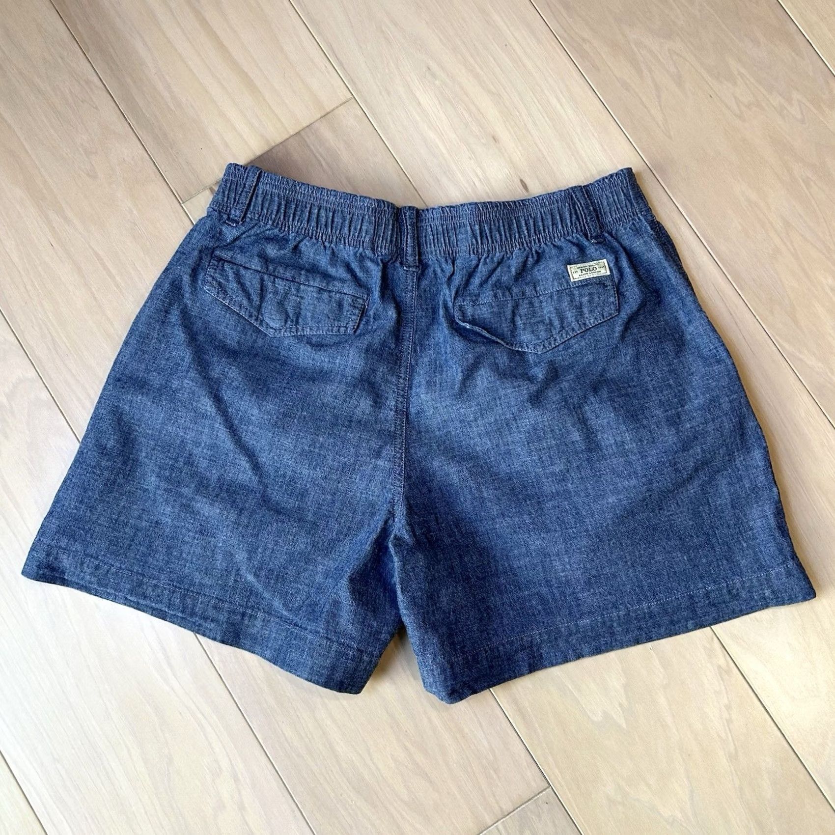 Polo Ralph Lauren Polo Ralph Lauren Chambray Shorts 5” Inseam Women’s Medium Chambray Logo Belted Blue Solid 31-33 Waist Regular Women Size 32" / US 10 / IT 46 - 2 Thumbnail