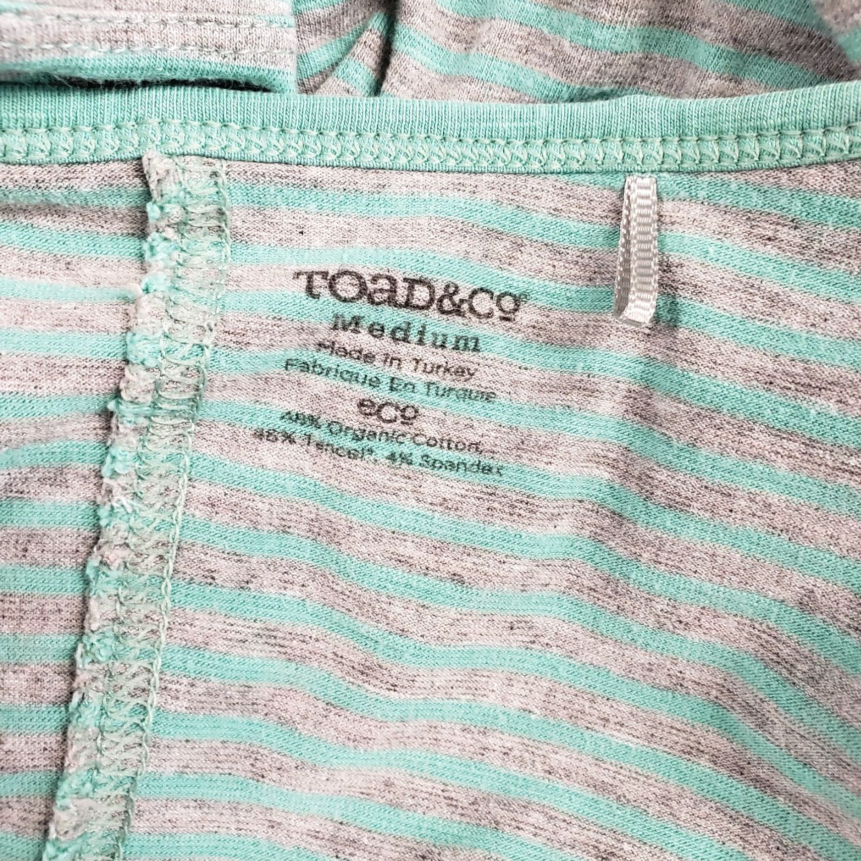 Toad&Co Toad&Co Womens Long Sleeve Marley Dress Sz Medium Gray Stripe Cotton Blend Size M / US 6-8 / IT 42-44 - 6 Thumbnail