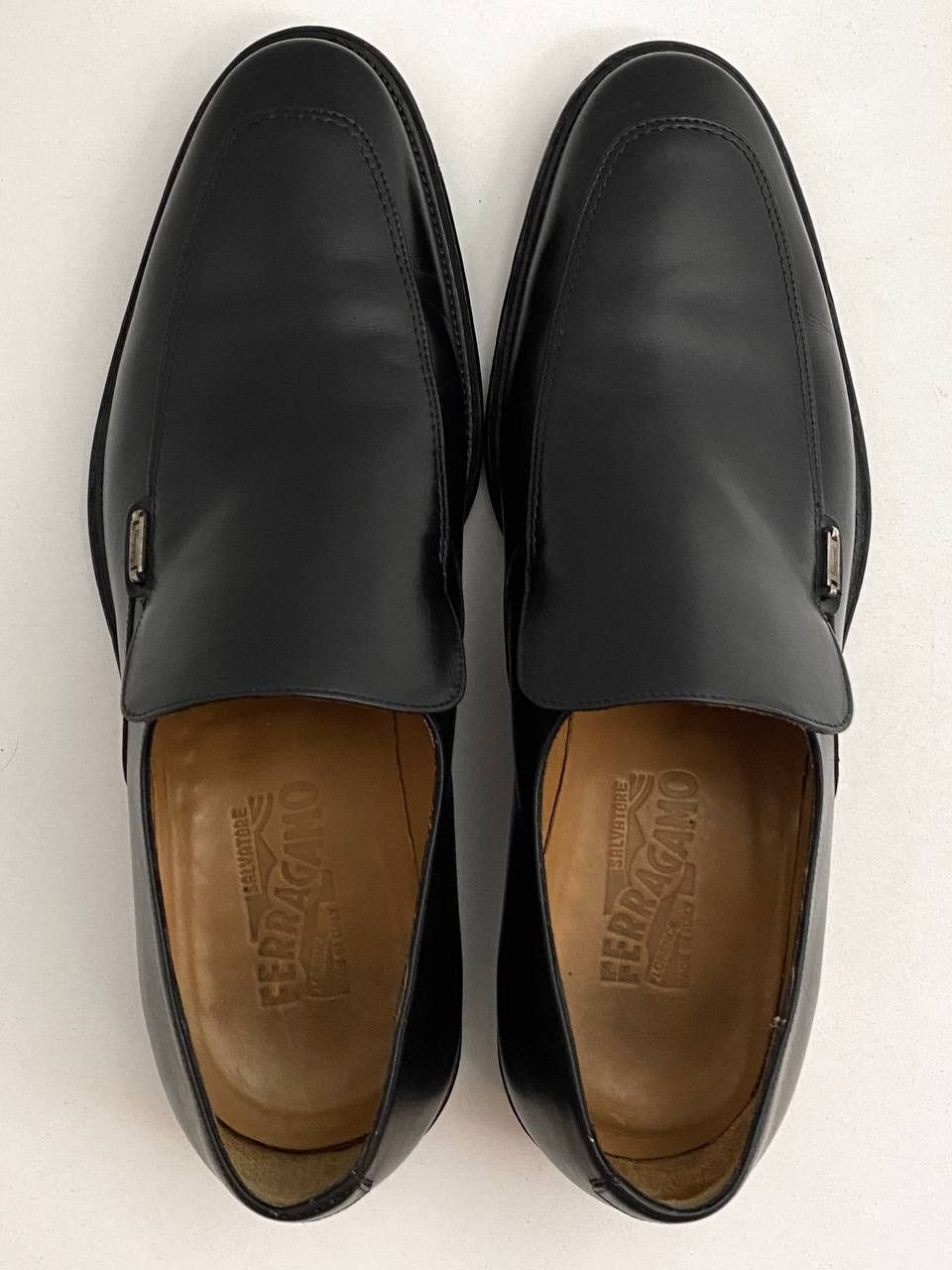 Salvatore Ferragamo Salvatore Ferragamo Logo Black Leather Classic Penny Loafers Size US 10.5 / EU 43-44 - 9 Thumbnail
