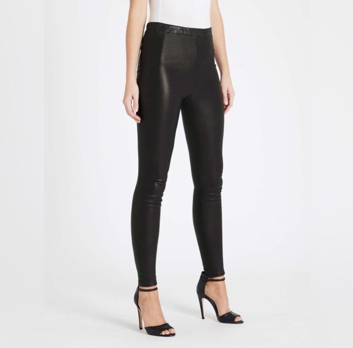 J Brand J Brand Black Lambskin Leggings Size XS Size 26" / US 2 / IT 38 - 3 Thumbnail