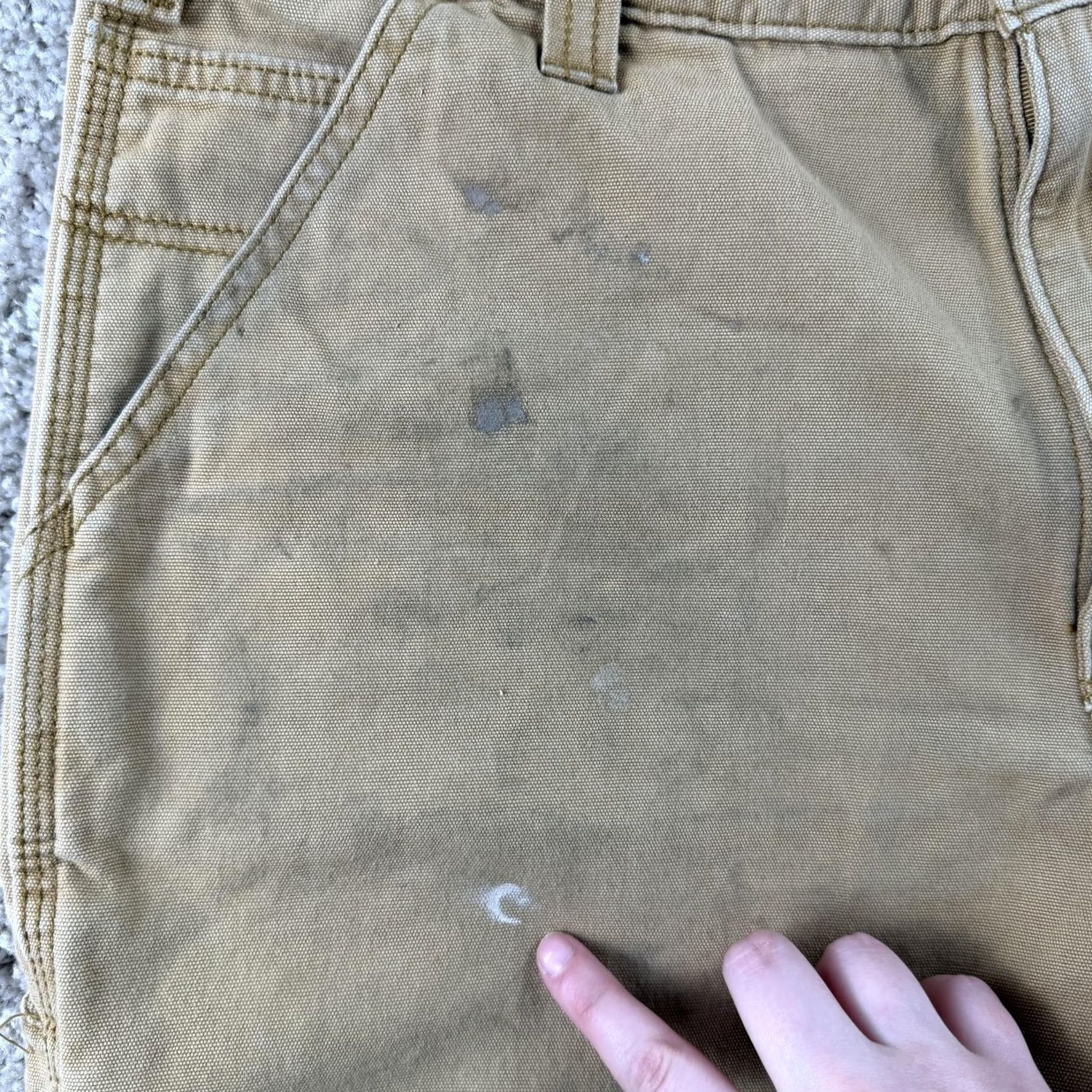 Carhartt Carhartt Cargo Shorts Mens 36 Beige Relaxed Fit Workwear Distressed Canvas Size US 36 / EU 52 - 5 Thumbnail
