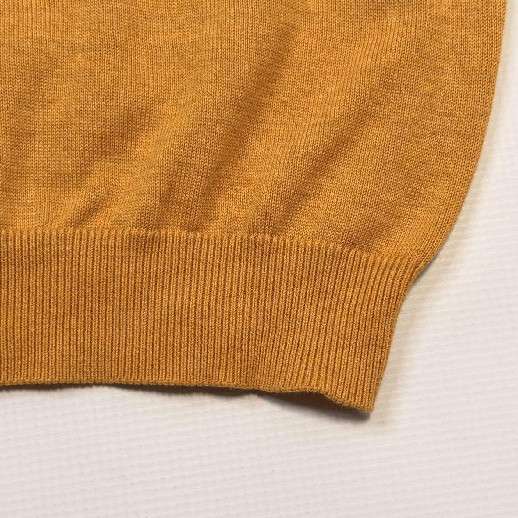 Vintage Paul Fredrick Sweater Mens Large Yellow V-Neck Supima Cotton Lightweight Knit Size US L / EU 52-54 / 3 - 3 Thumbnail