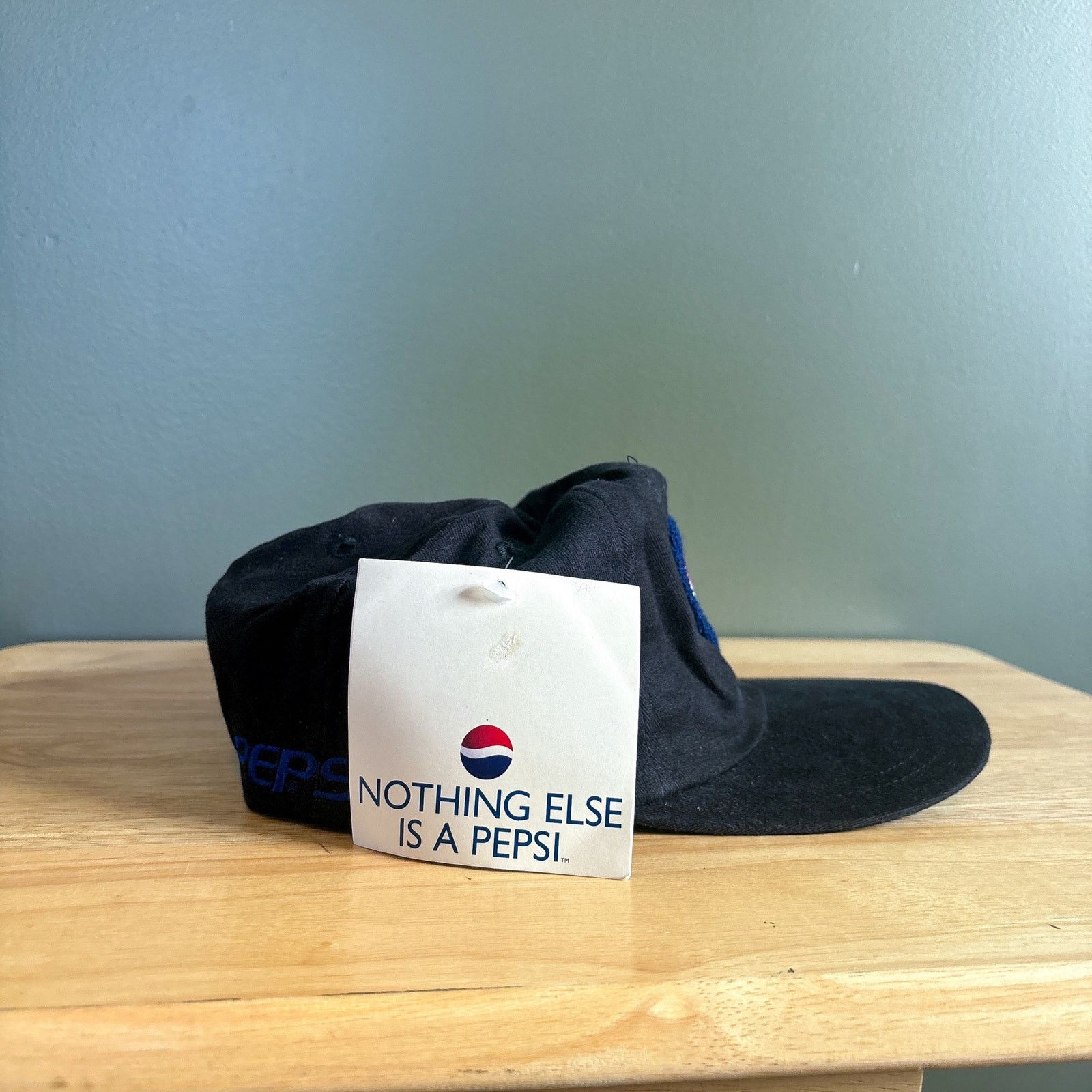 Pepsi Vintage Pepsi Soda 90s Black Logo Patch Snapback Hat NWT Size ONE SIZE - 3 Thumbnail