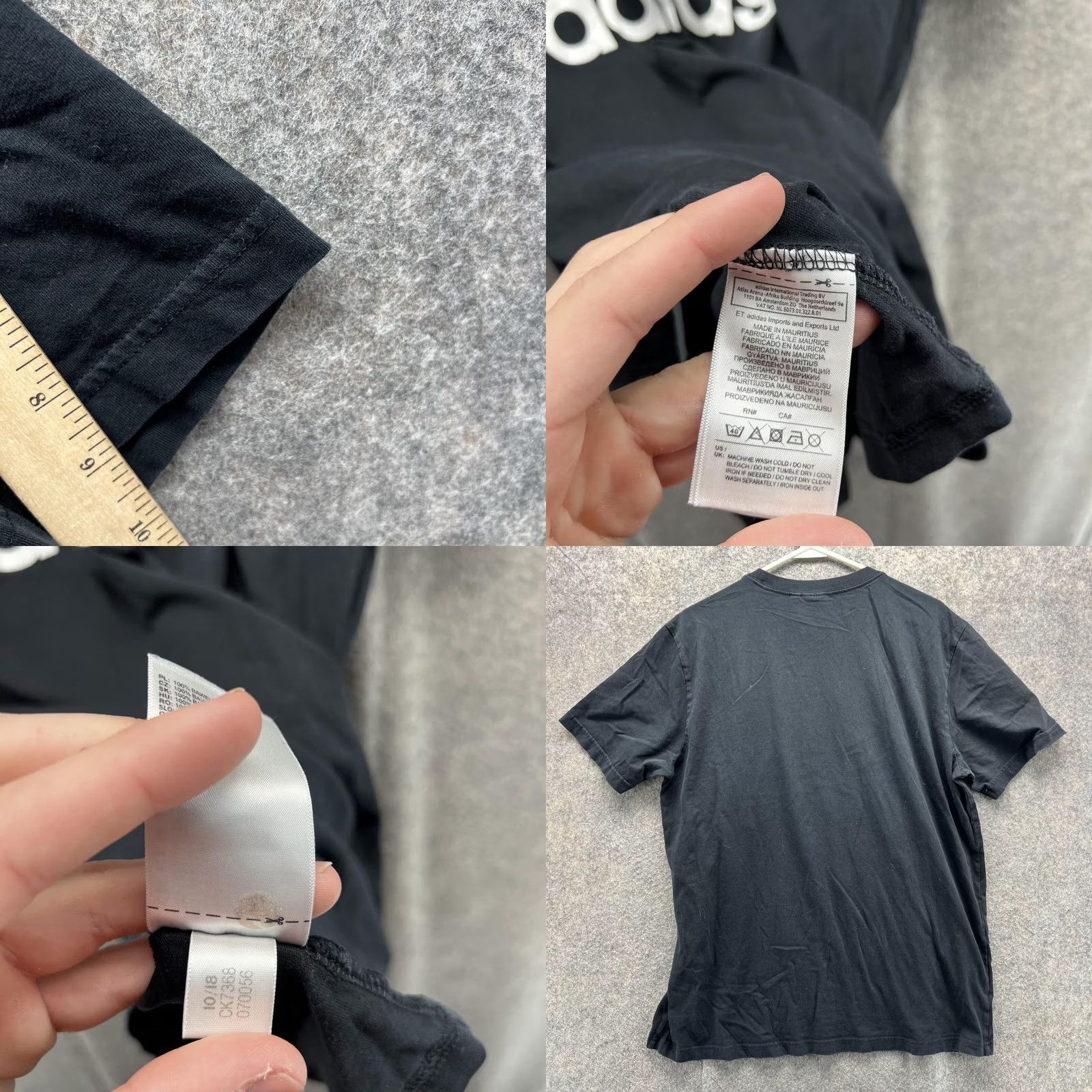 Adidas Adidas Shirt Men XL Black Crewneck Trefoil Logo Short Sleeve T‑Shirt Size US XL / EU 56 / 4 - 8 Thumbnail