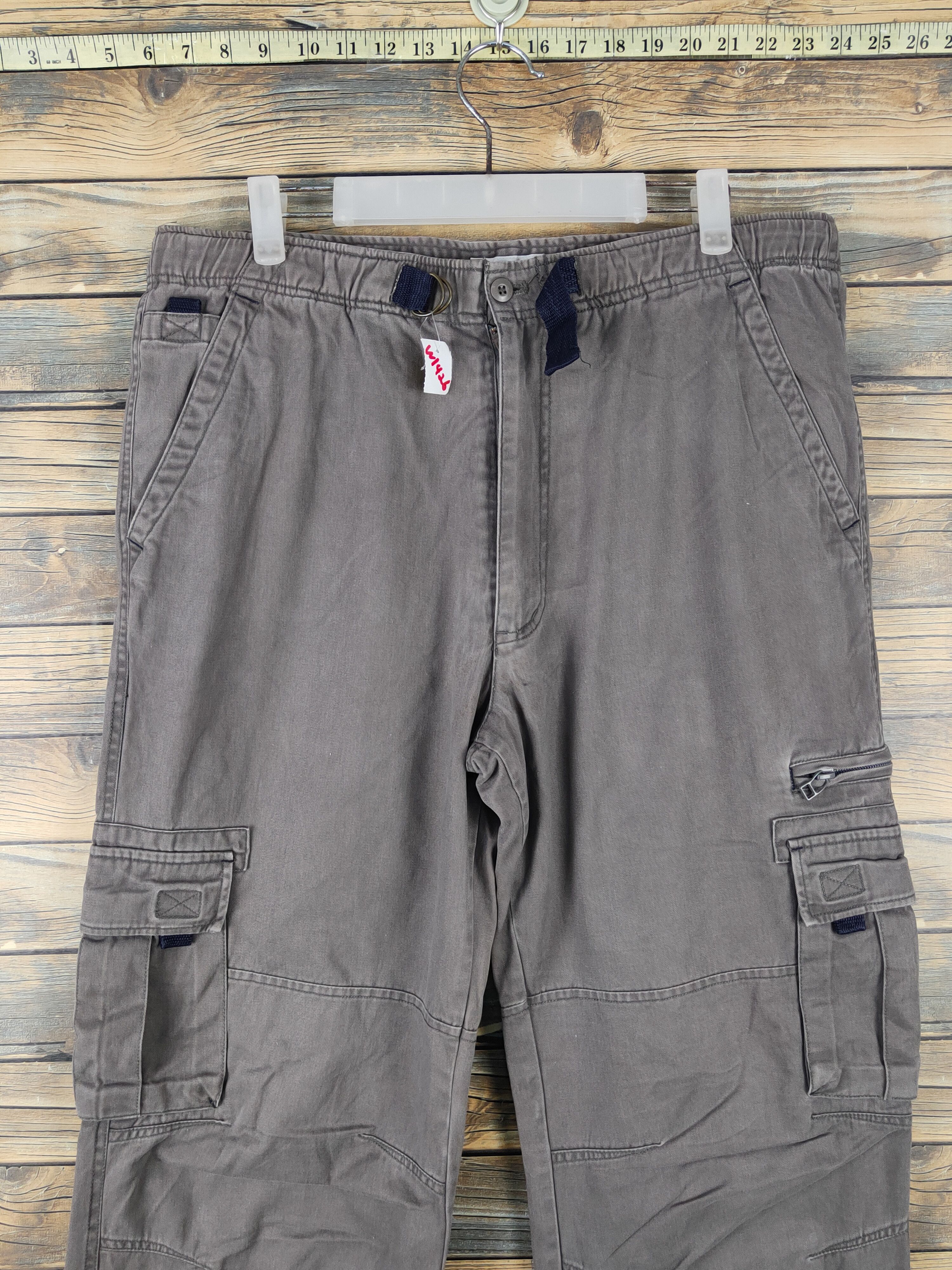 Japanese Brand B.C Factory Gray Multipocket Tactical Cargo Pants#W1426 Size US 35 - 3 Thumbnail