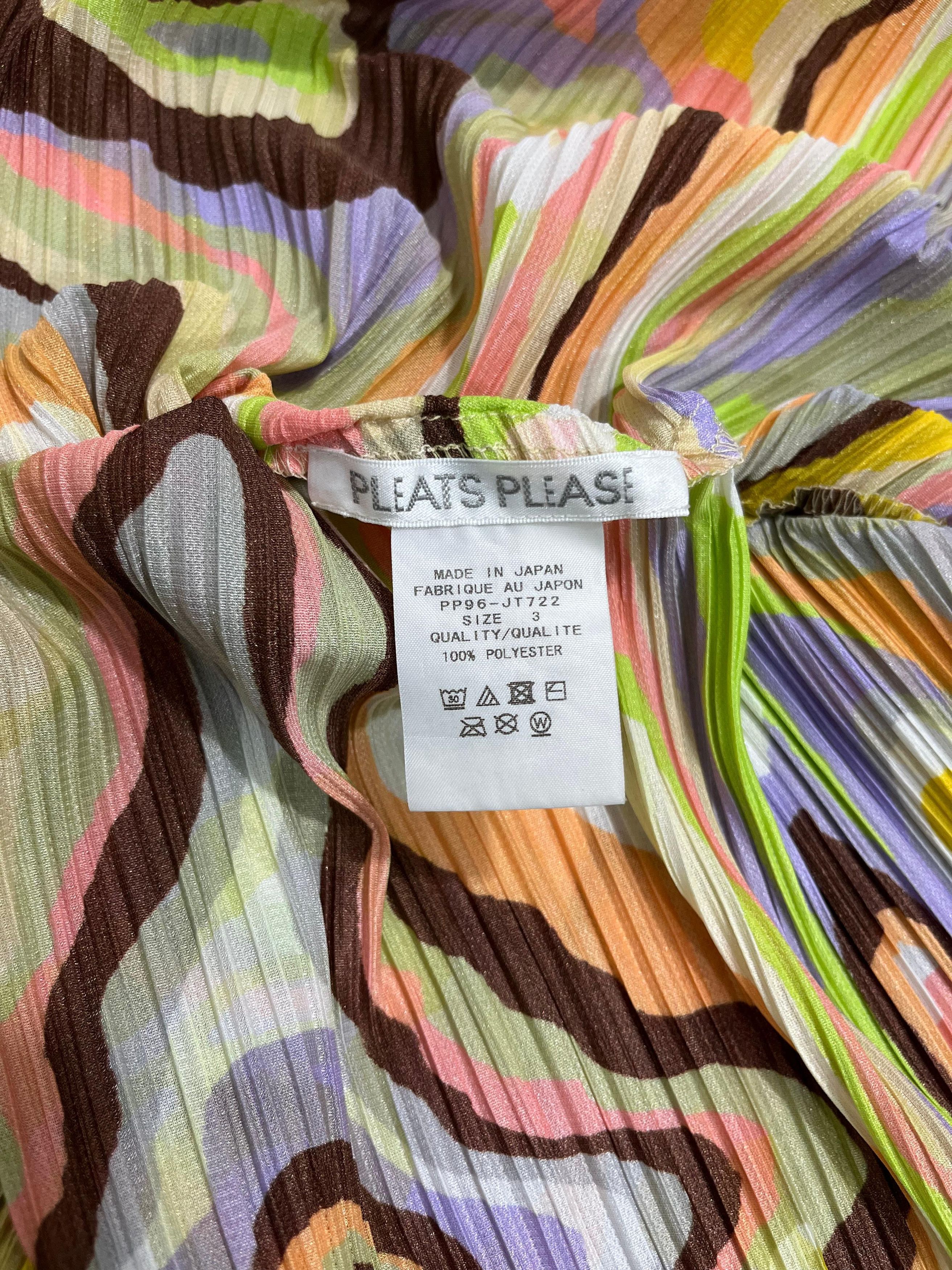 Pleats Please Issey Miyake Pleats Please Issey Miyake Wooden Pattern Multicolor Dress Size L / US 10 / IT 46 - 8 Thumbnail