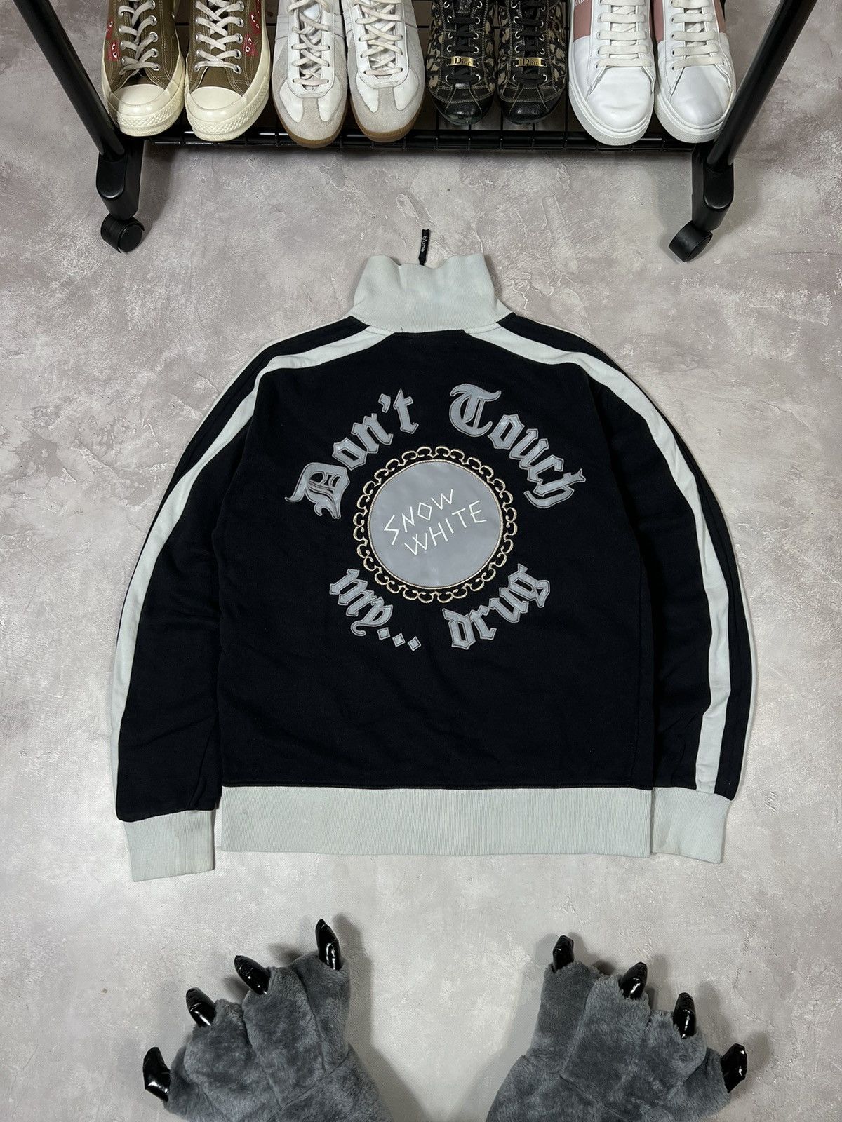 Vintage Vintage Style Bone illegal Distressed Y2k Zip jacket Size US XL / EU 56 / 4 - 7 Thumbnail