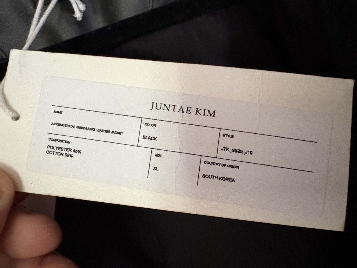 Juntae Kim Juntae Kim SS25 Asymmetrical Embossing Leather Jacket Size US XL / EU 56 / 4 - 2 Thumbnail