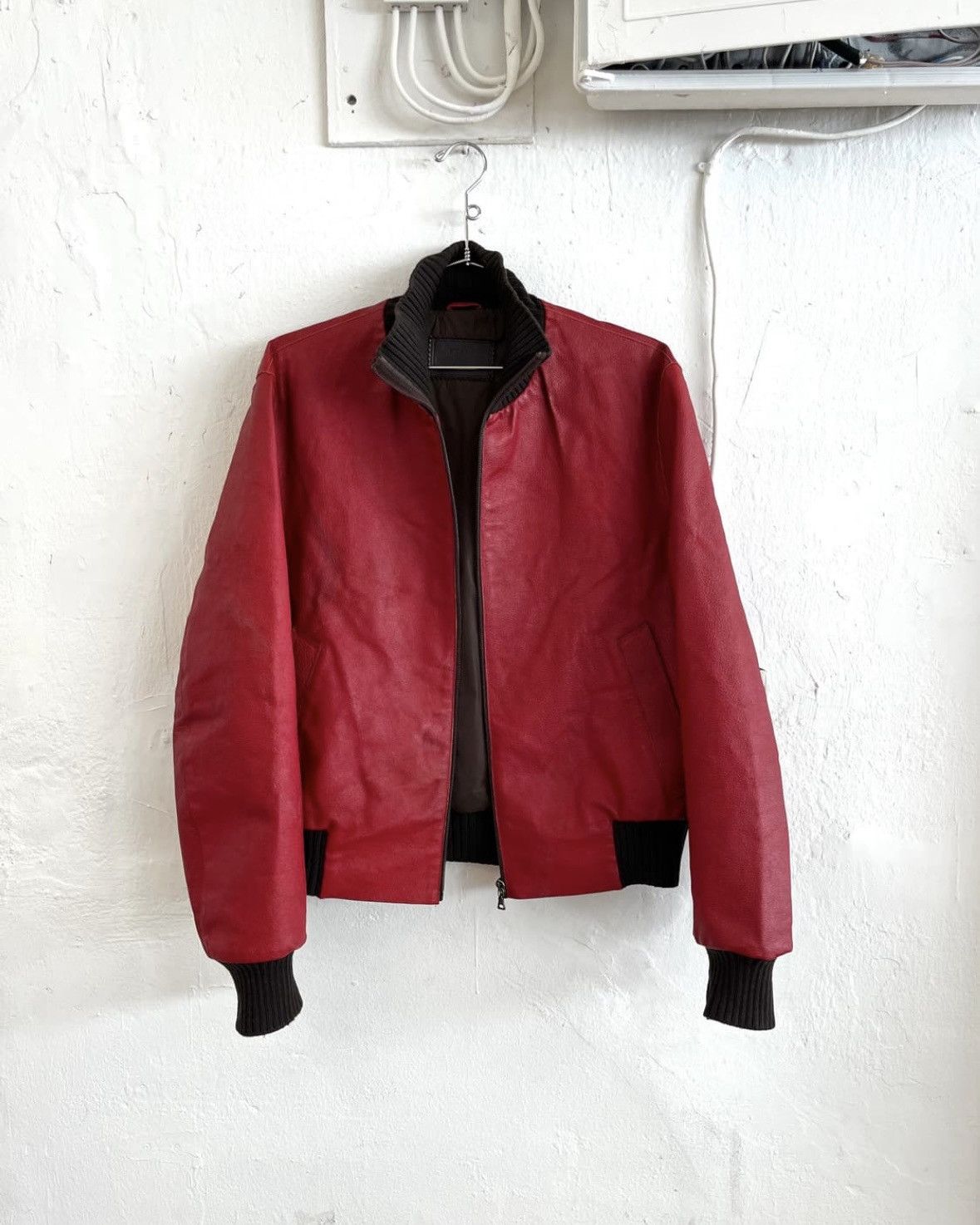 Prada *rare* Prada 00fw Runaway Leather Bomber Size US L / EU 52-54 / 3 - 2 Thumbnail