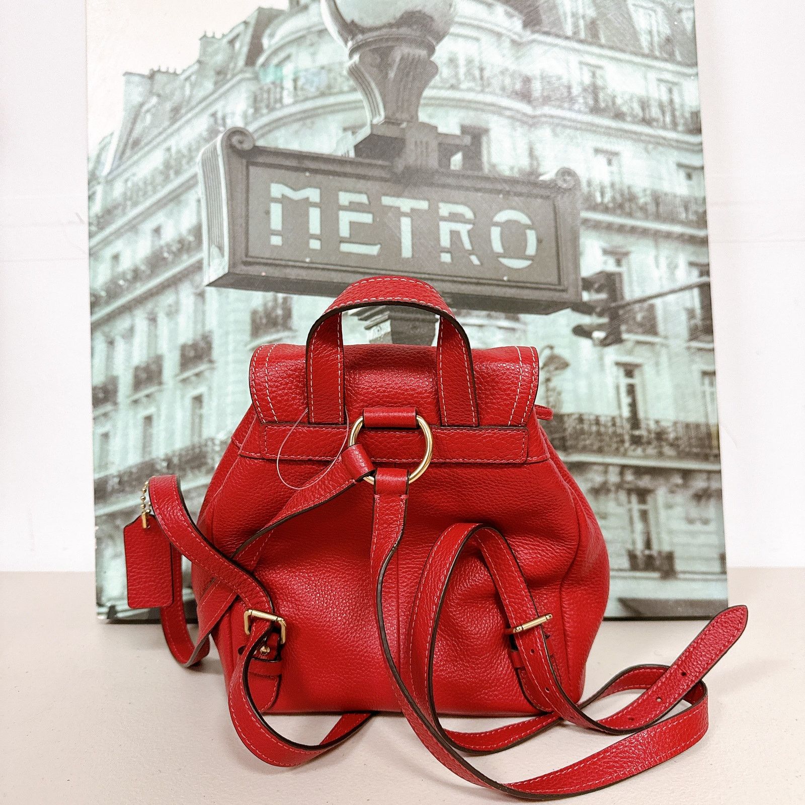 Coach C4121 Penny Backpack 22 IN Red display picture 1