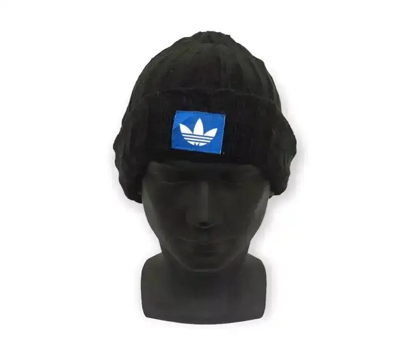 Adidas × Vintage Adidas Small Logo knit Beanie Hat Size ONE SIZE - 1 Thumbnail
