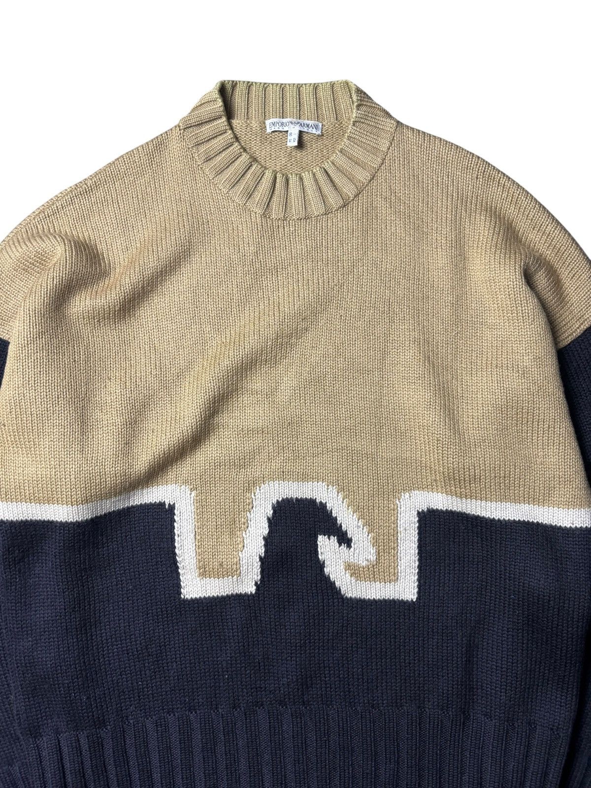 Emporio Armani 1990s Emporio Armani Eagle Knitwear Size US L / EU 52-54 / 3 - 3 Thumbnail