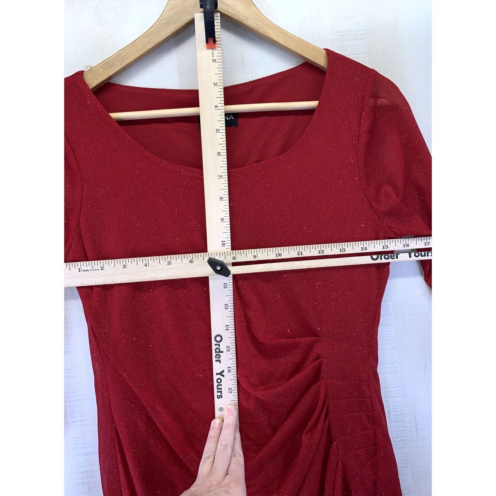 Vintage Karina Red Short Sleeve Cocktail Dress NWT Women’s SZ 6 Size 28" / US 6 / IT 42 - 2 Thumbnail