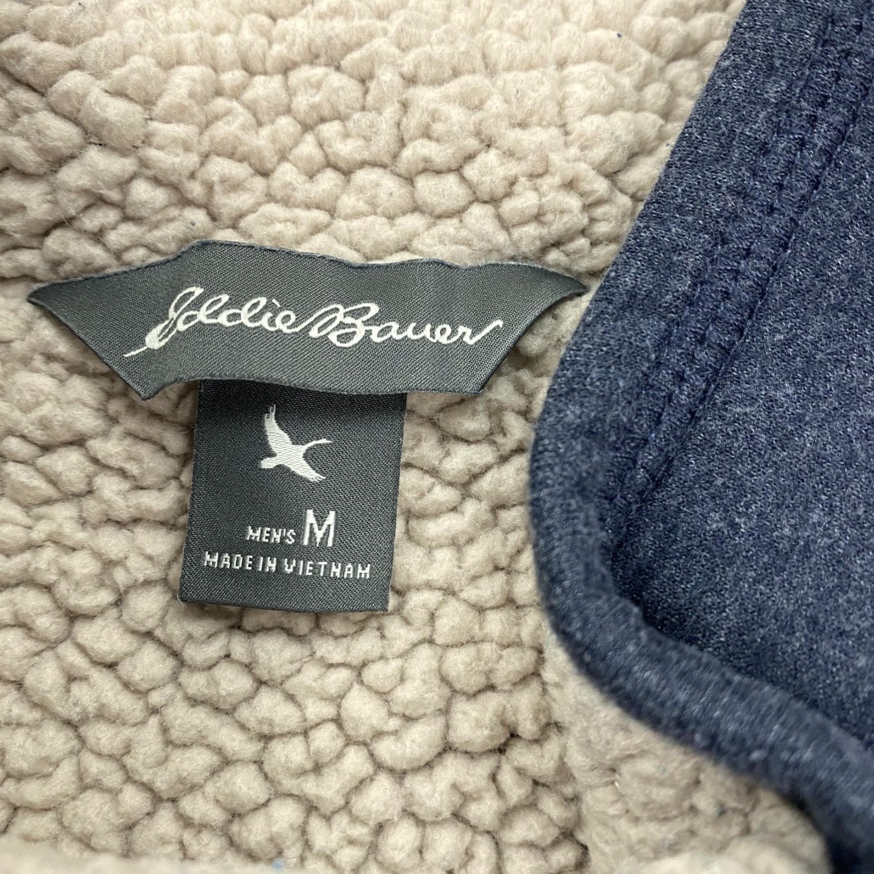 Eddie Bauer VINTAGE Eddie Bauer Sweatshirt Mens Medium Blue Sherpa Lined Quarter Zip Pullover Fleece Size US M / EU 48-50 / 2 - 6 Thumbnail