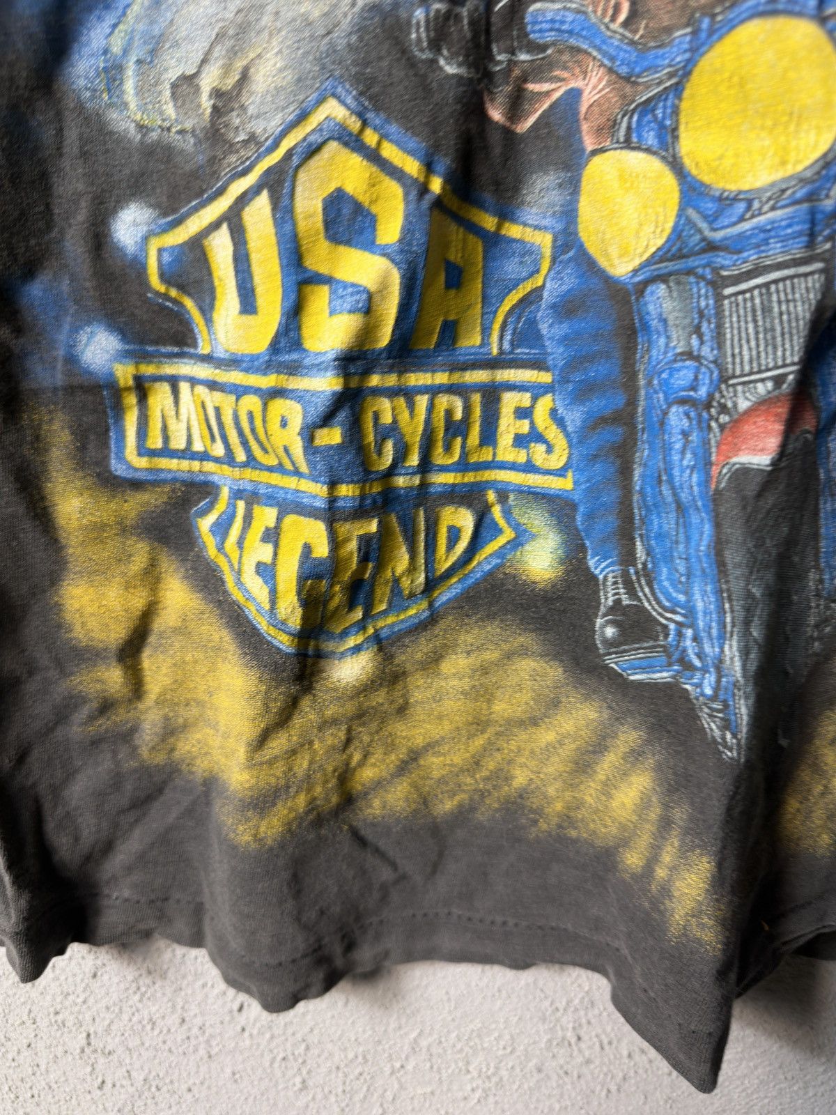 Vintage × West Coast Choppers RARE 90s HARLEY DEVIDSON VINTAGE FADED DOUBLE PRINTED SHIRT Size US M / EU 48-50 / 2 - 4 Thumbnail