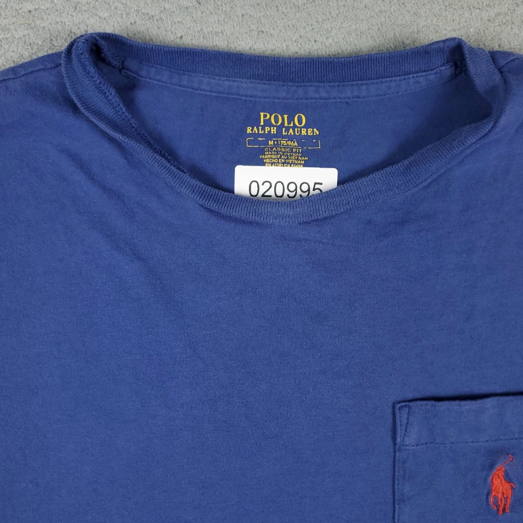 Polo Ralph Lauren Polo Ralph Lauren T Shirt Mens Medium Blue Solid Logo Cotton Regular Crew Neck Short Sleeve Mens Size US M / EU 48-50 / 2 - 3 Thumbnail