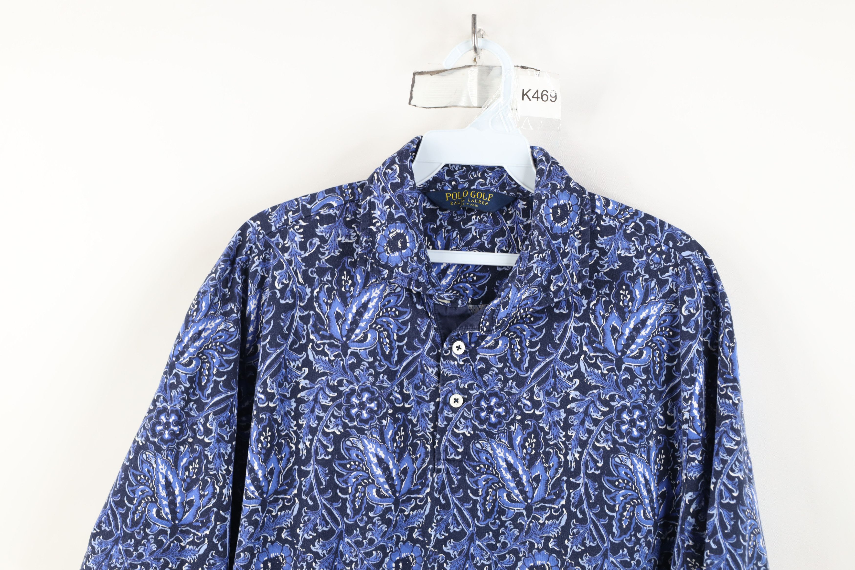 Ralph Lauren Vintage Y2K Ralph Lauren Over Print Collared Polo Shirt Blue Size US L / EU 52-54 / 3 - 2 Thumbnail