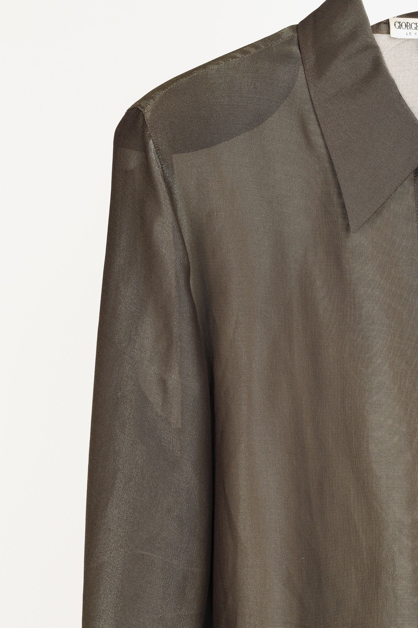 Giorgio Armani Giorgio Armani Gold Lamé French Cuff Blouse Size L / US 10 / IT 46 - 5 Thumbnail
