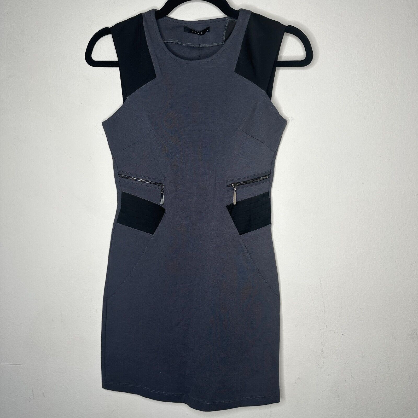Other NWT Lime Black Blue Sleeveless Bodycon Mini Dress Zipper S Size S / US 4 / IT 40 - 10 Thumbnail