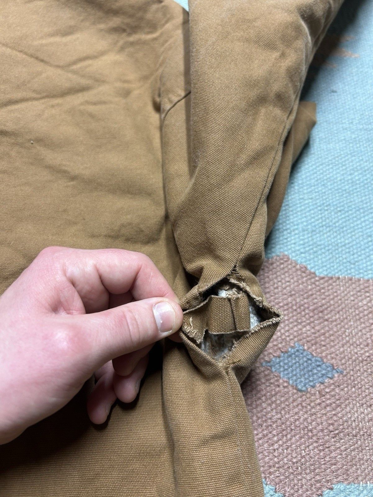 Vintage Volcom Sherpa lined canvas jacket Carhartt zip skater FLAW M Size US M / EU 48-50 / 2 - 5 Thumbnail