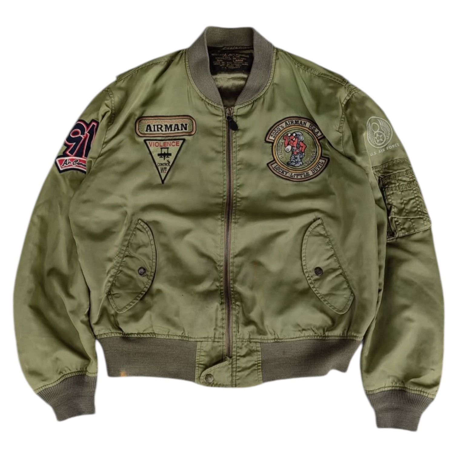 Tedman 2000s Tedman USA Airman Airforce L2B Military Bomber Jacket Size US L / EU 52-54 / 3 - 1 Thumbnail