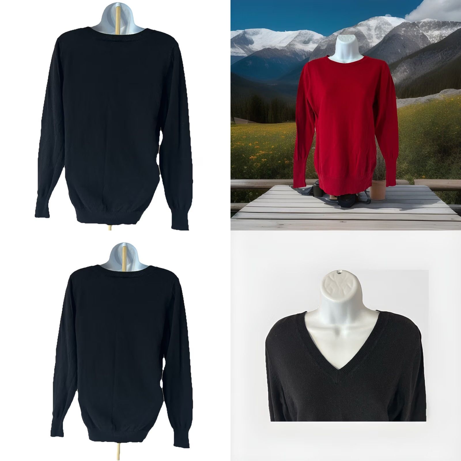 Worthington Worthington Sweaters Shirt Women Medium Multicolor Pullover Crew & V-neck Kn 3pc RN#93677 Holiday Casual/Party/Workwear Size M / US 6-8 / IT 42-44 - 8 Thumbnail
