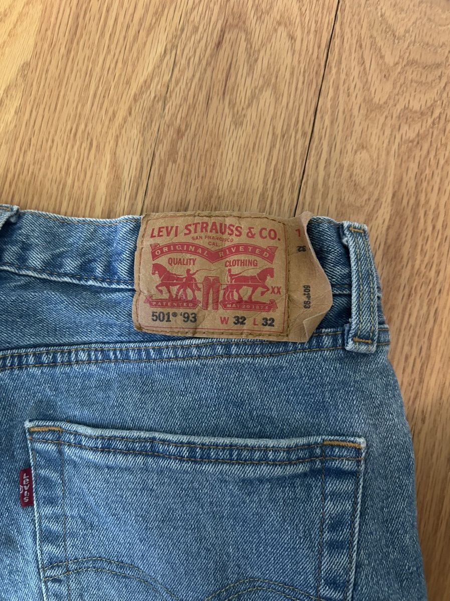 Levi's Levis 501 93’ Light Wash Denim Jeans 32x32 Size US 32 / EU 48 - 3 Thumbnail