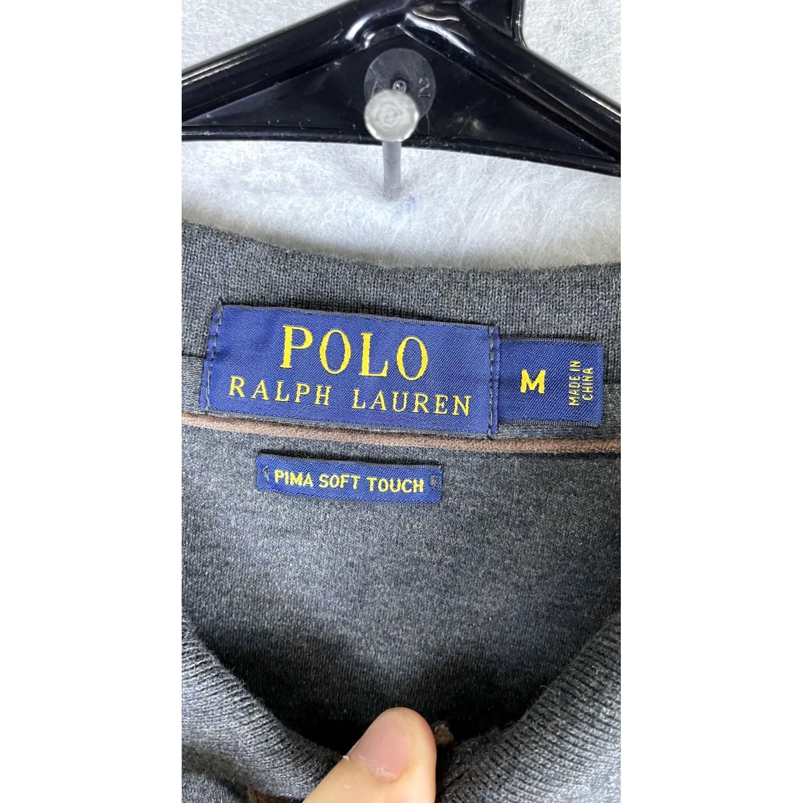 Polo Ralph Lauren Polo Ralph Lauren Polo Shirt Mens M Gray Solid Pony Logo Long Sleeve Knit Size US M / EU 48-50 / 2 - 3 Thumbnail