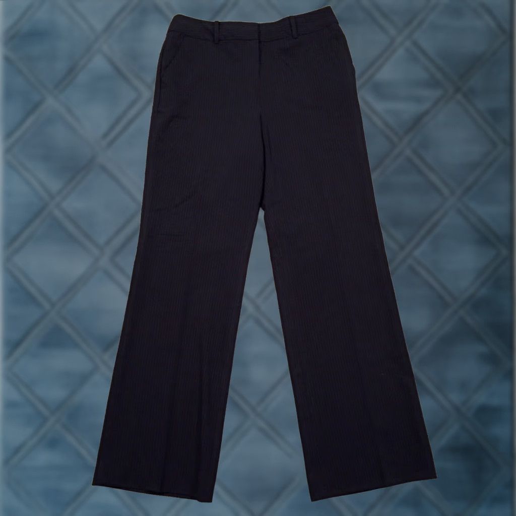 Liz Claiborne Liz Claiborne Dress Pants Womens Size 8 Black Striped Boot Cut Pants Womens Regular 30 Waist 32 Inseam Size 30" / US 8 / IT 44 - 1 Thumbnail