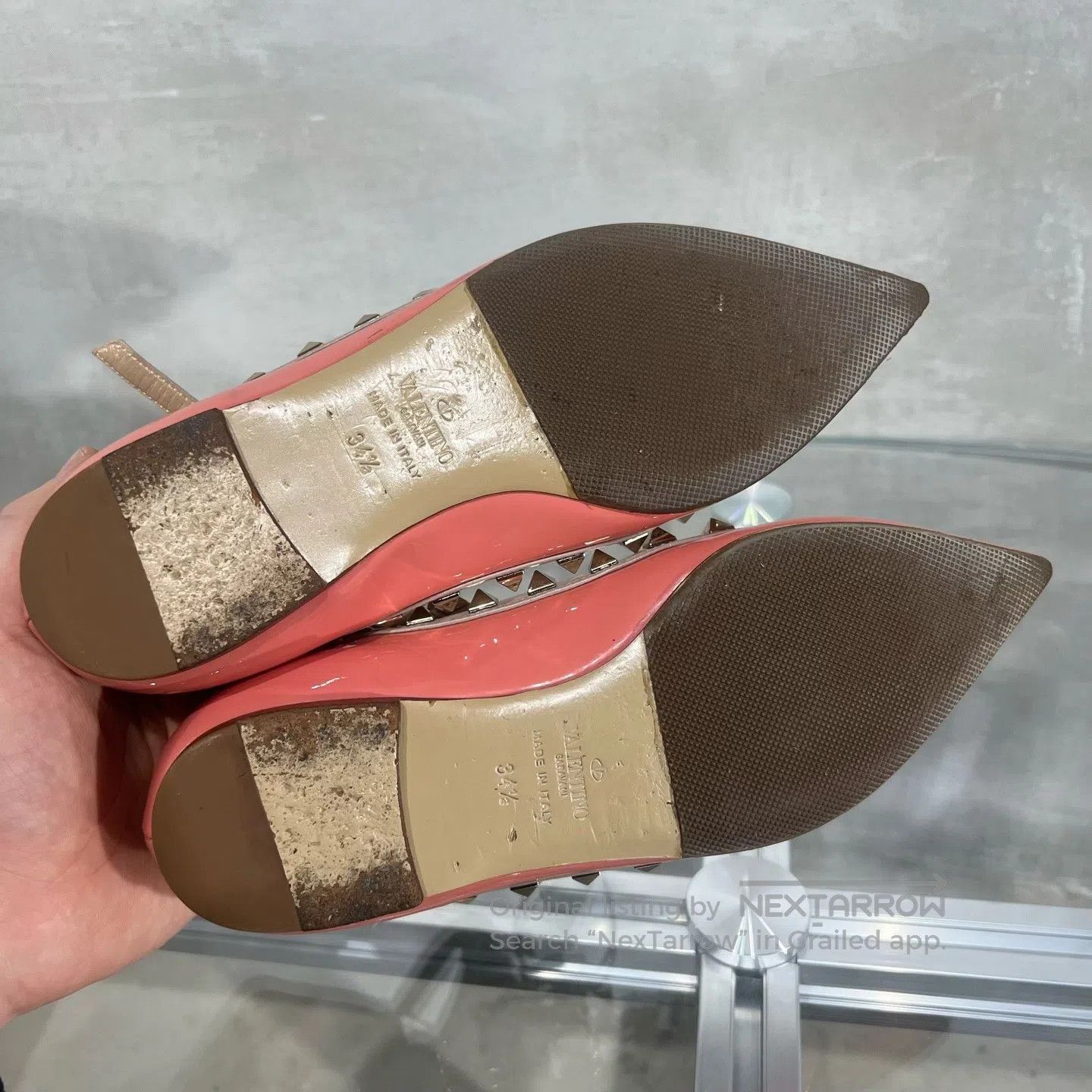 Valentino Valentino Pink riveted strap, high heels Size US 4 / IT 34 - 7 Thumbnail