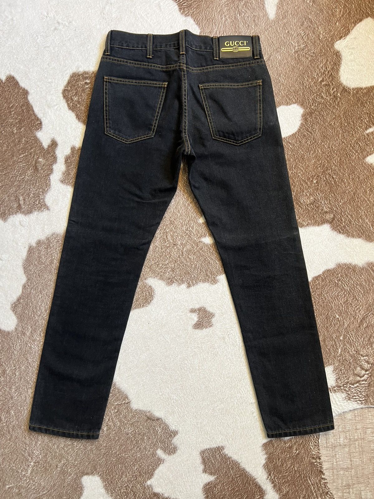 Gucci black embroidered gucci jeans Size US 29 - 2 Thumbnail