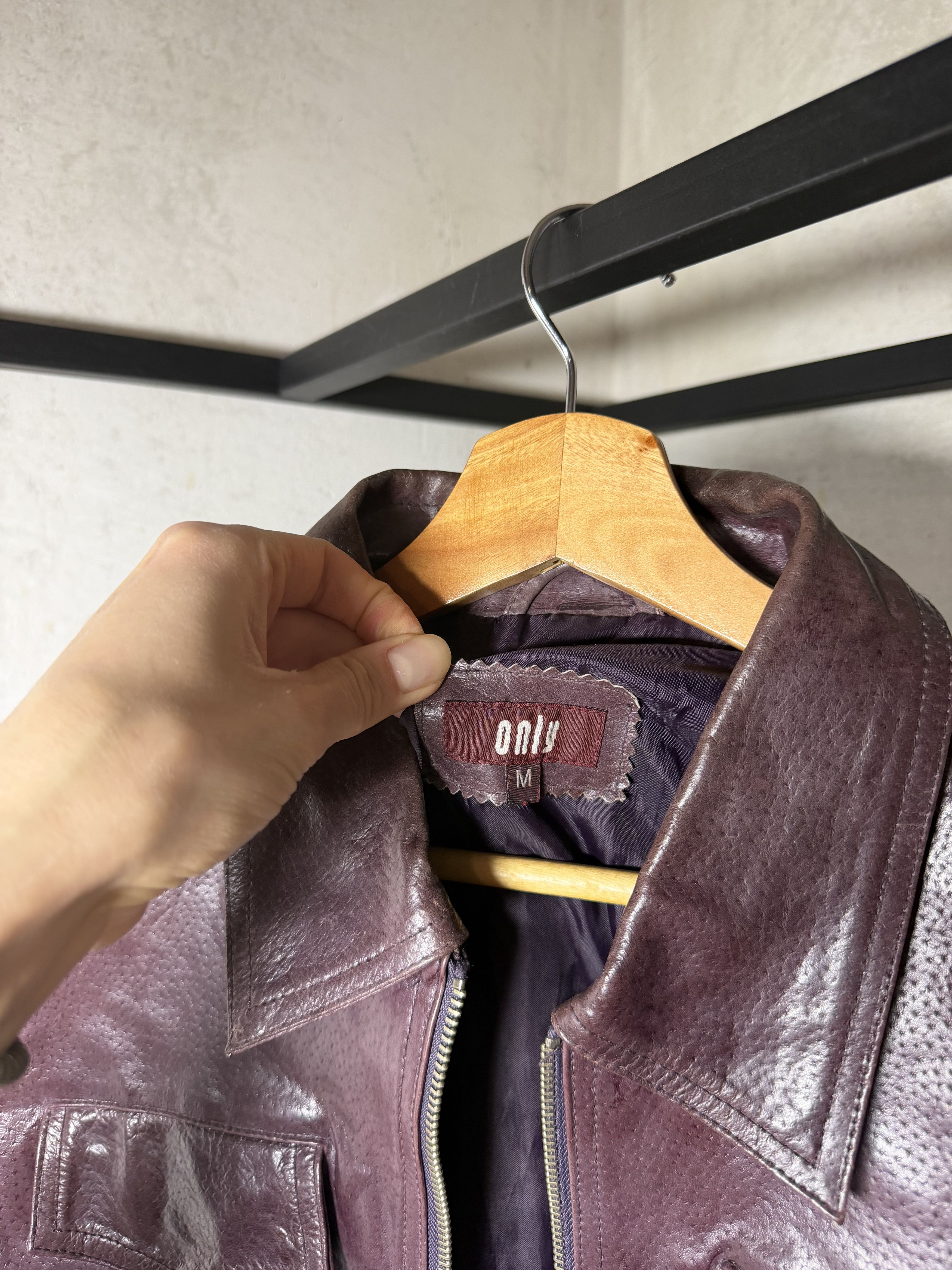 Genuine Leather Only Melancholy Rich Red Boxy Leather Jacket Size M / US 6-8 / IT 42-44 - 3 Thumbnail