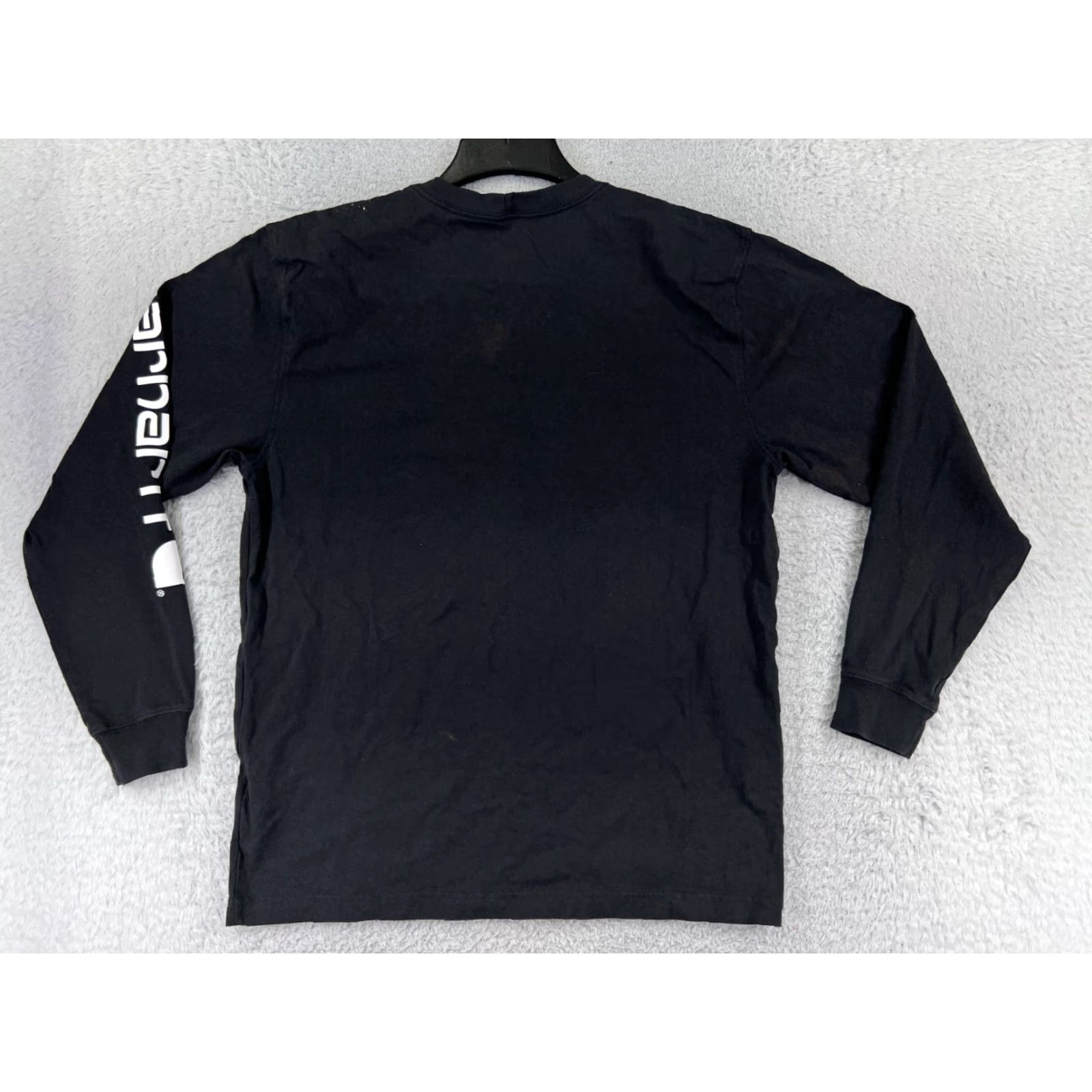 Carhartt VINTAGE Carhartt Shirt Men Medium Black Long Sleeve Crew Neck Cotton Jersey Art Holes Size US M / EU 48-50 / 2 - 2 Thumbnail