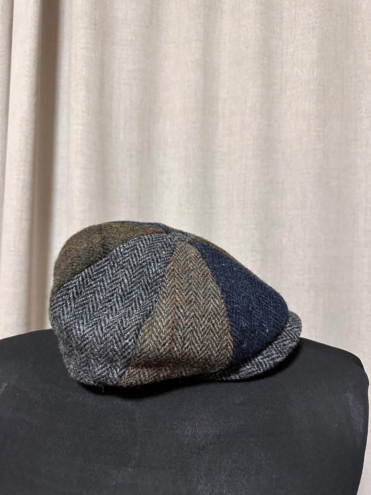 Harris Tweed Harris Tweed Patchwork Baker Boy Cap Wool Size ONE SIZE - 3 Thumbnail