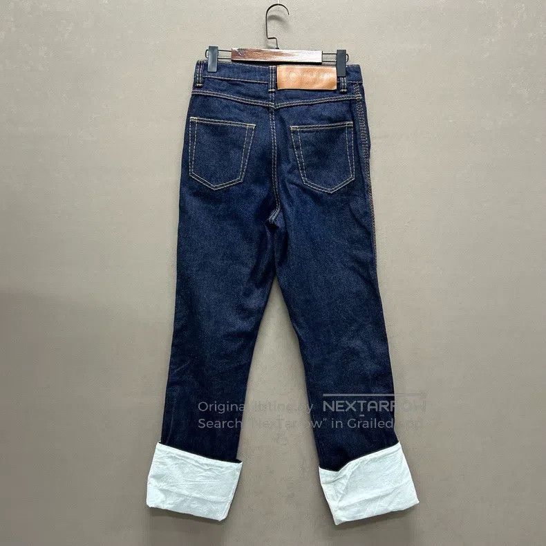 Loewe Loewe Black Leather Patch Logo Jeans Size 42" / US 20 - 2 Thumbnail