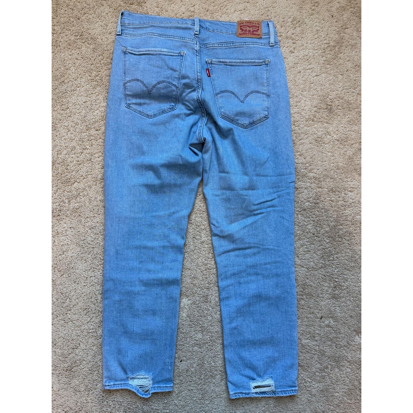 Levi's Levi Strauss Red Tab 724 High Rise Straight Crop Jeans 31x24 Size 31" - 4 Thumbnail