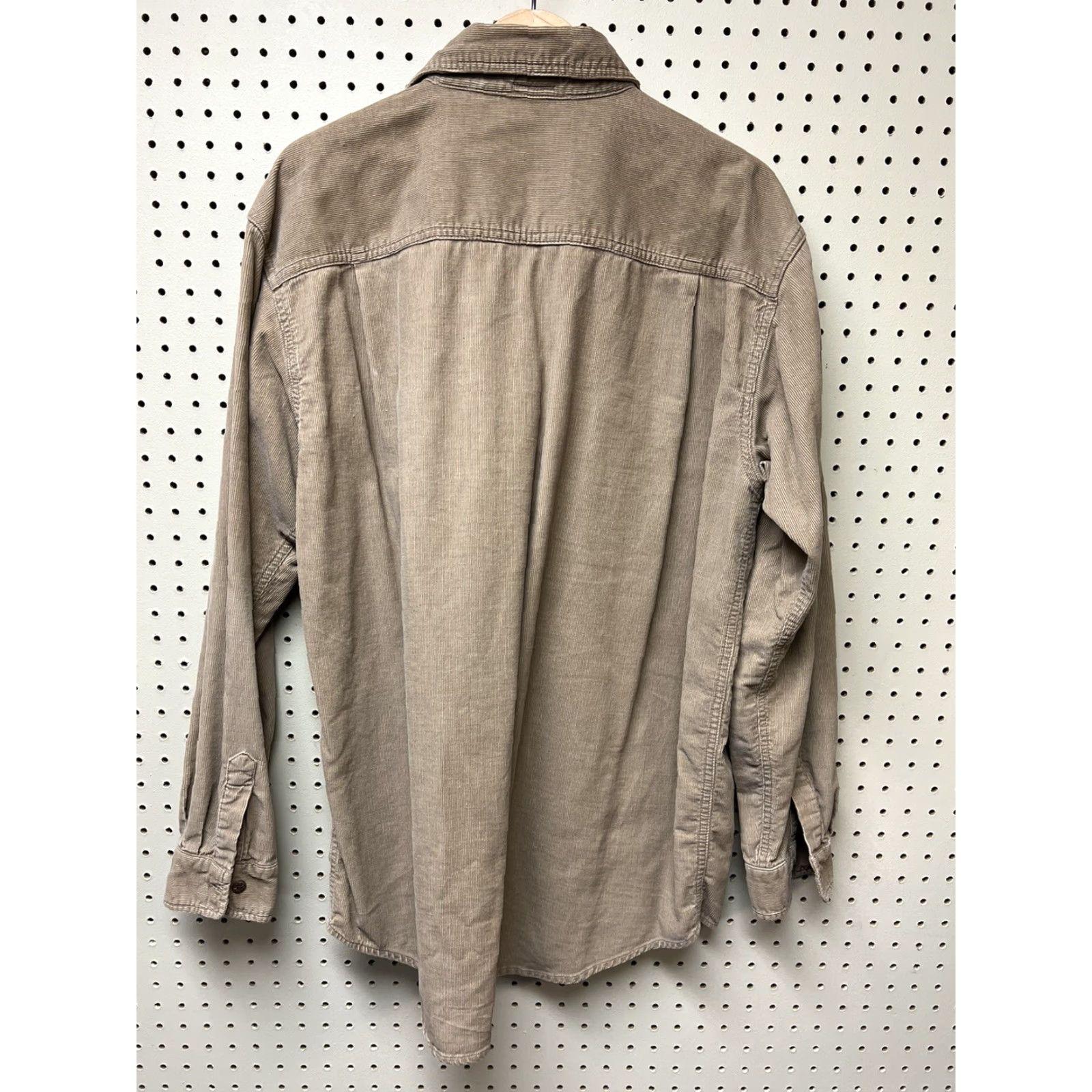 KAVU KAVU Mens Corduroy Button-Up Shirt XL Long Sleeve Tan Brown Casual Surf Skate Classic Size US XL / EU 56 / 4 - 2 Thumbnail