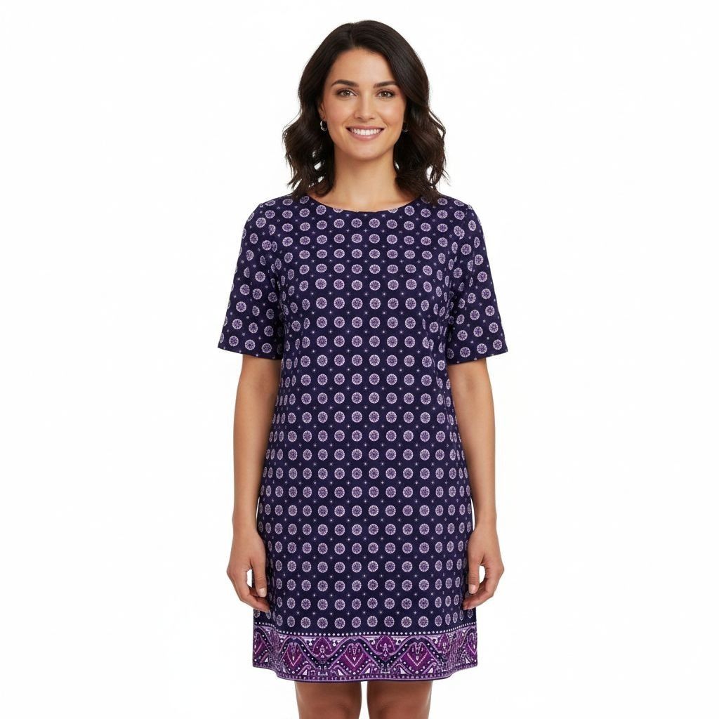 Banana Republic Banana Republic Floral Geometric Short Sleeve Mini Dress 0P Size XS / US 0-2 / IT 36-38 - 1 Thumbnail