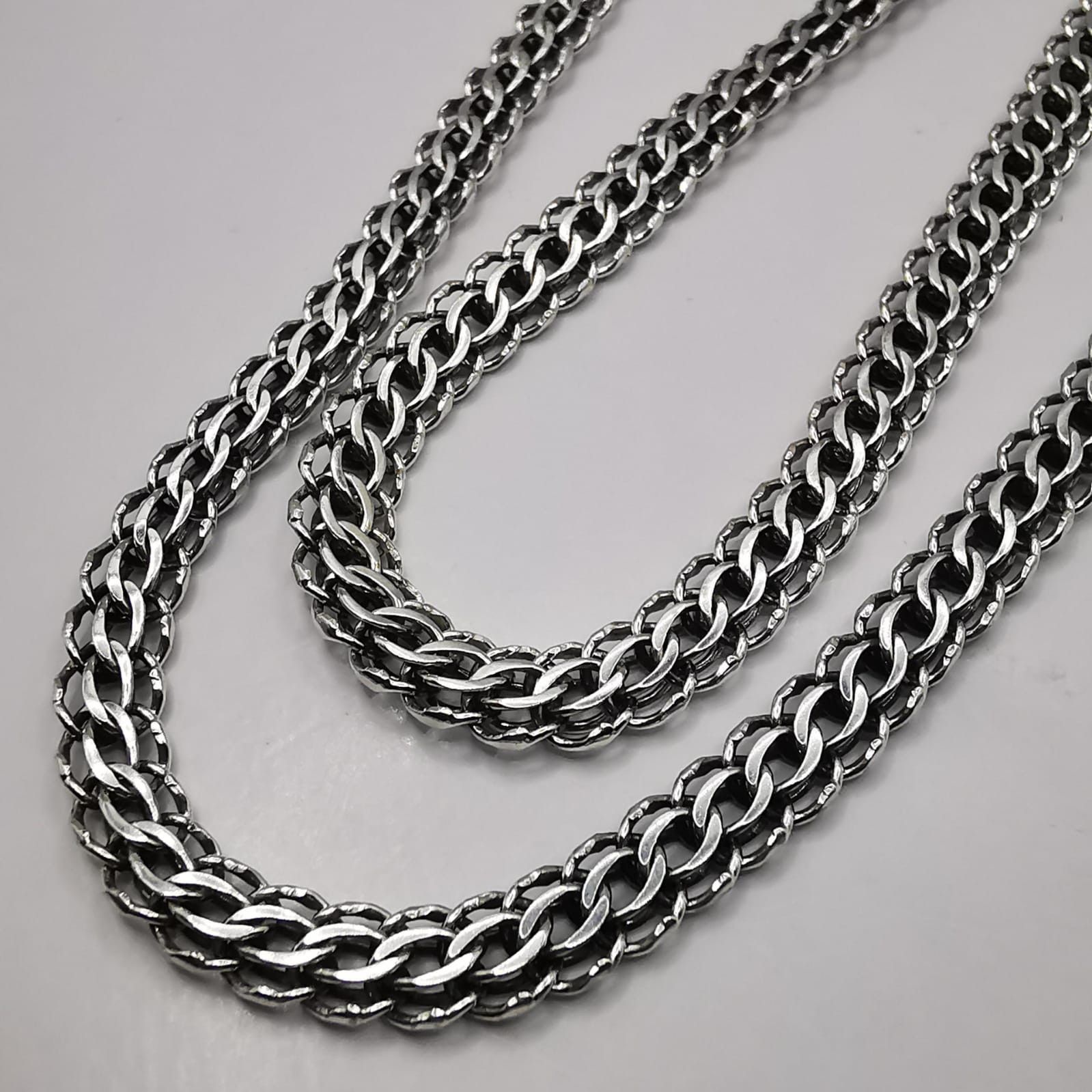 Sterling Silver Vintage Chain,925 Sterling Silver,Signed ,Handmade 21,64g Size ONE SIZE - 5 Thumbnail