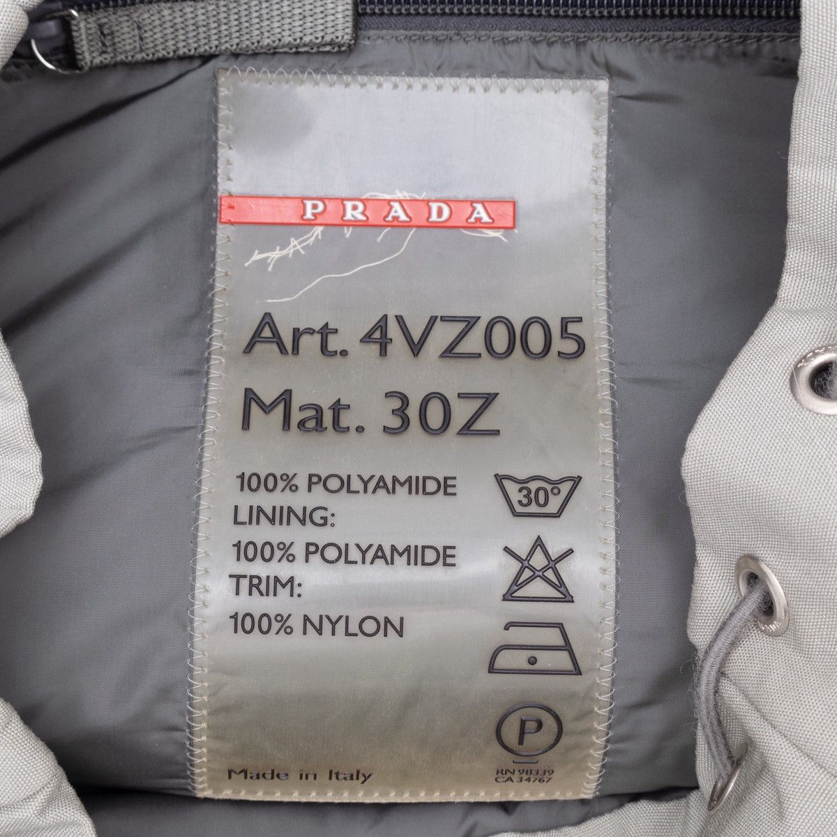 Prada RARE VTG PRADA 1999SS Linea Rossa Big Tab Backpack Grey Size ONE SIZE - 17 Thumbnail