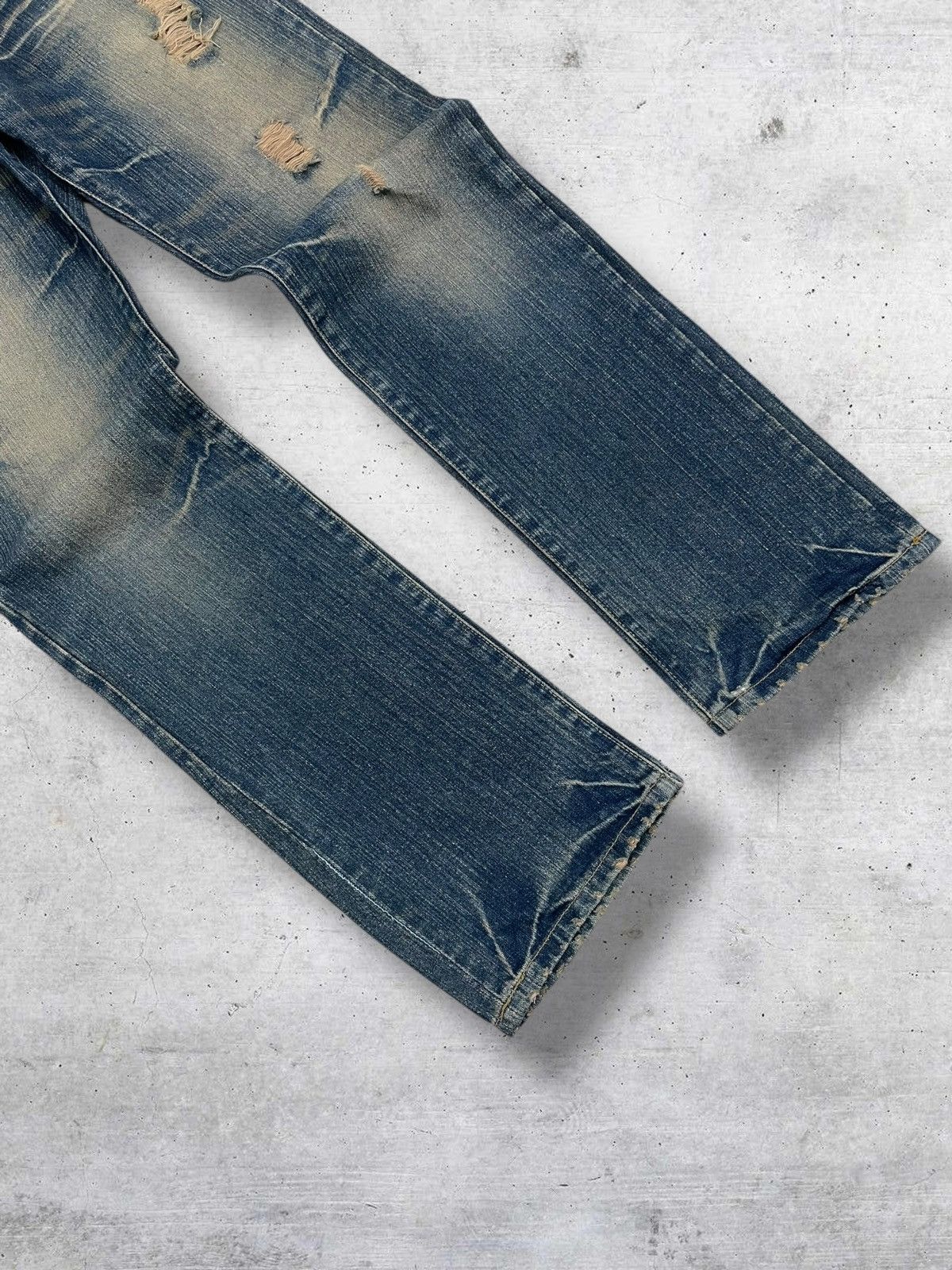 Japanese Brand VINTAGE JAPAN DESIGNER NYLAUS MUDWASH RIPPED DISTRESS DENIM Size US 32 / EU 48 - 2 Thumbnail