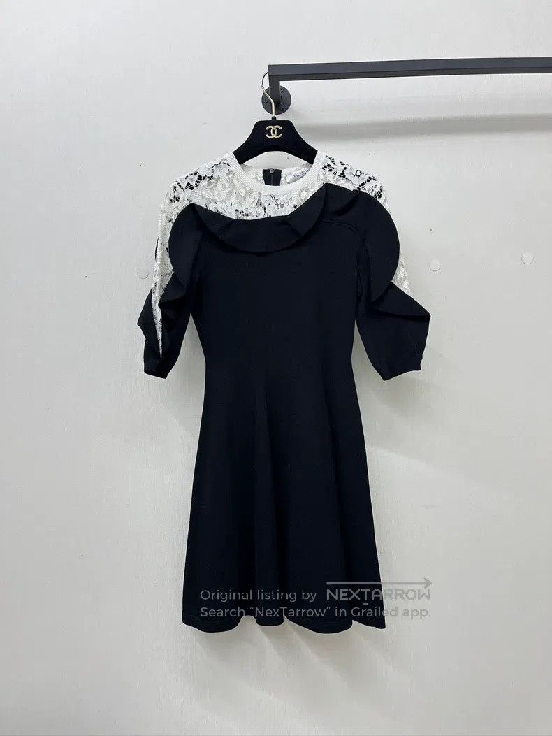 Valentino Valentino Black patchwork dress Size S / US 4 / IT 40 - 1 Thumbnail