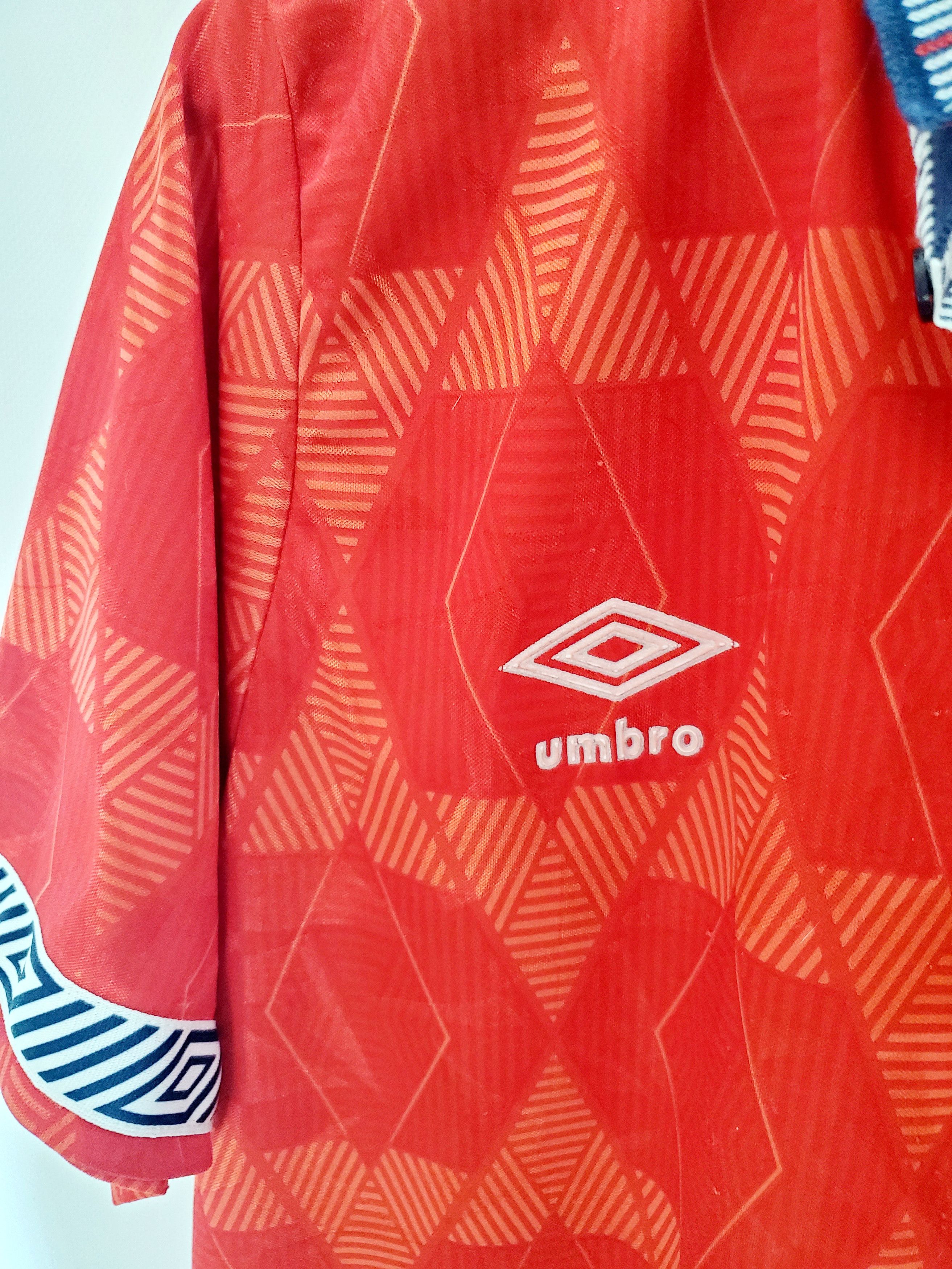 Umbro × Vintage 1990 1991 1992 1993 ENGLAND AWAY SOCCER JERSEY M Size US M / EU 48-50 / 2 - 3 Thumbnail