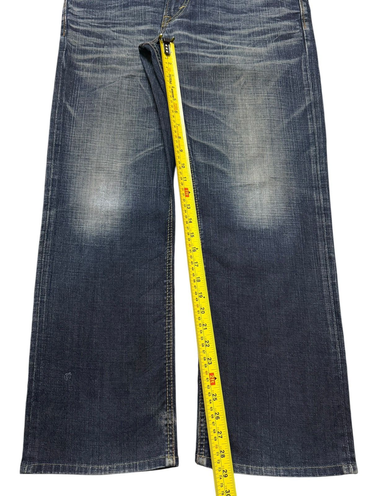 Edwin Vintage 90s Japan Edwin 503 Blue Faded Wash Whisker Wide Leg Size US 36 / EU 52 - 11 Thumbnail