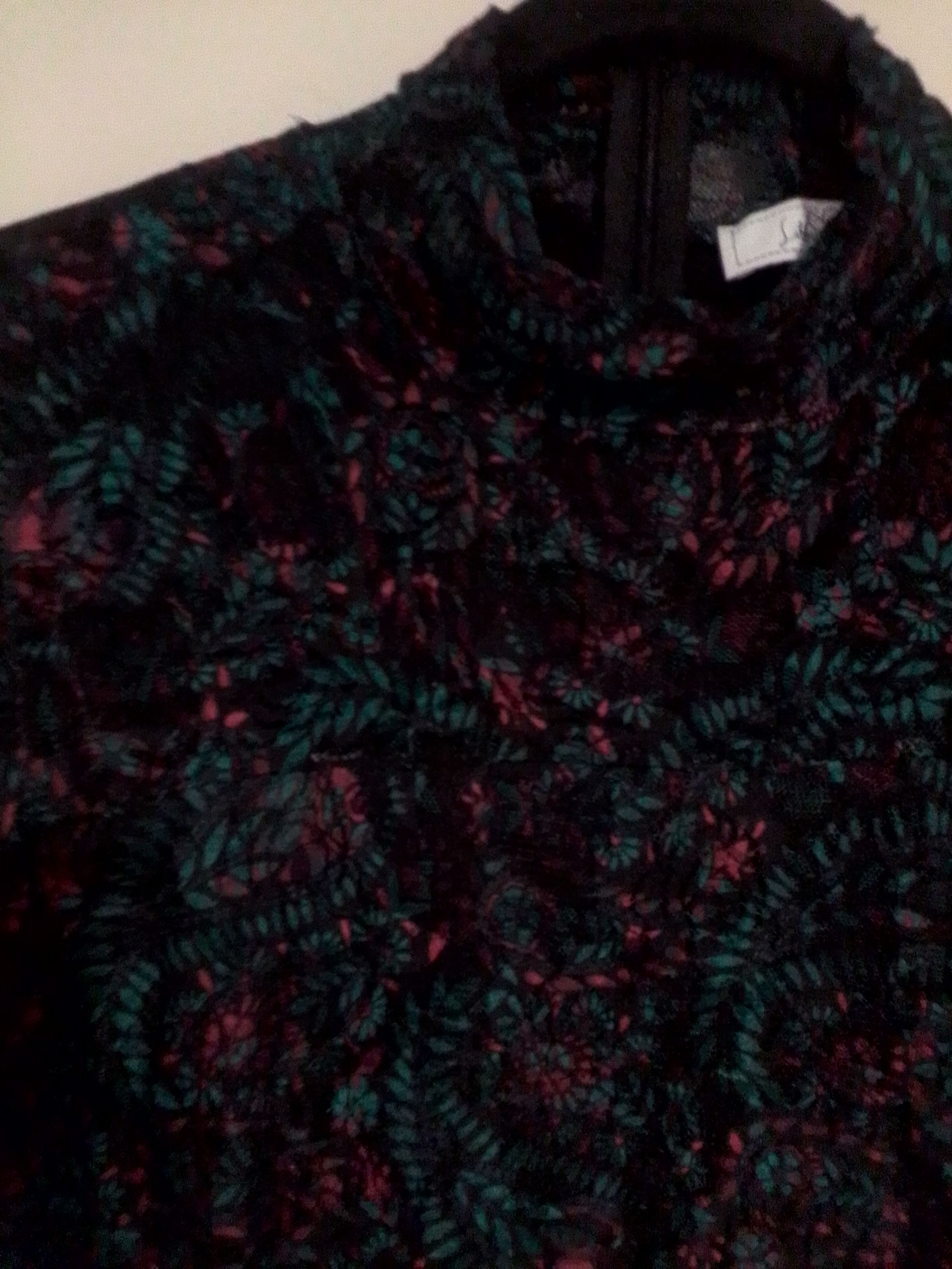 Other Black and Paisley Print Lace Front Long Sleeves Top Size M / US 6-8 / IT 42-44 - 10 Thumbnail