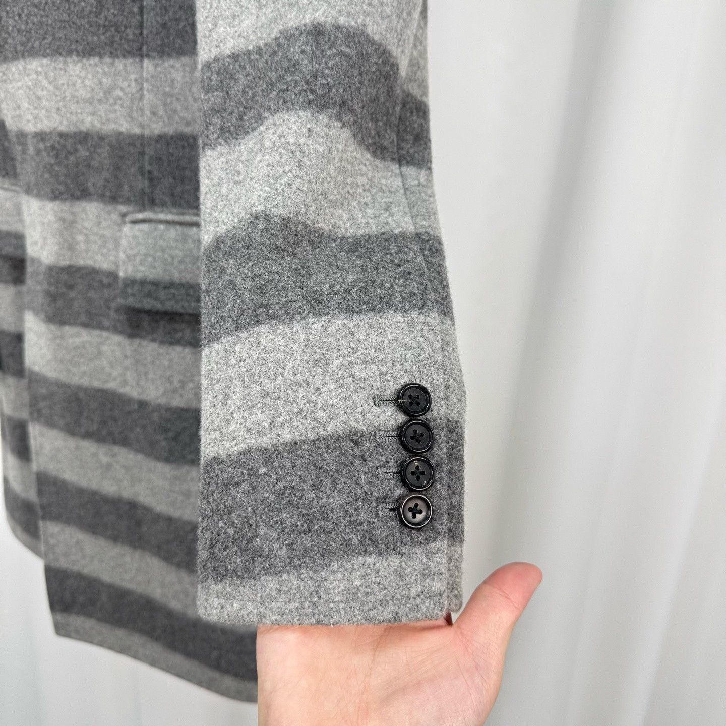 Thom Browne Thom Browne Wool Striped Shoulder Pad Overcoat Size US M / EU 48-50 / 2 - 4 Thumbnail