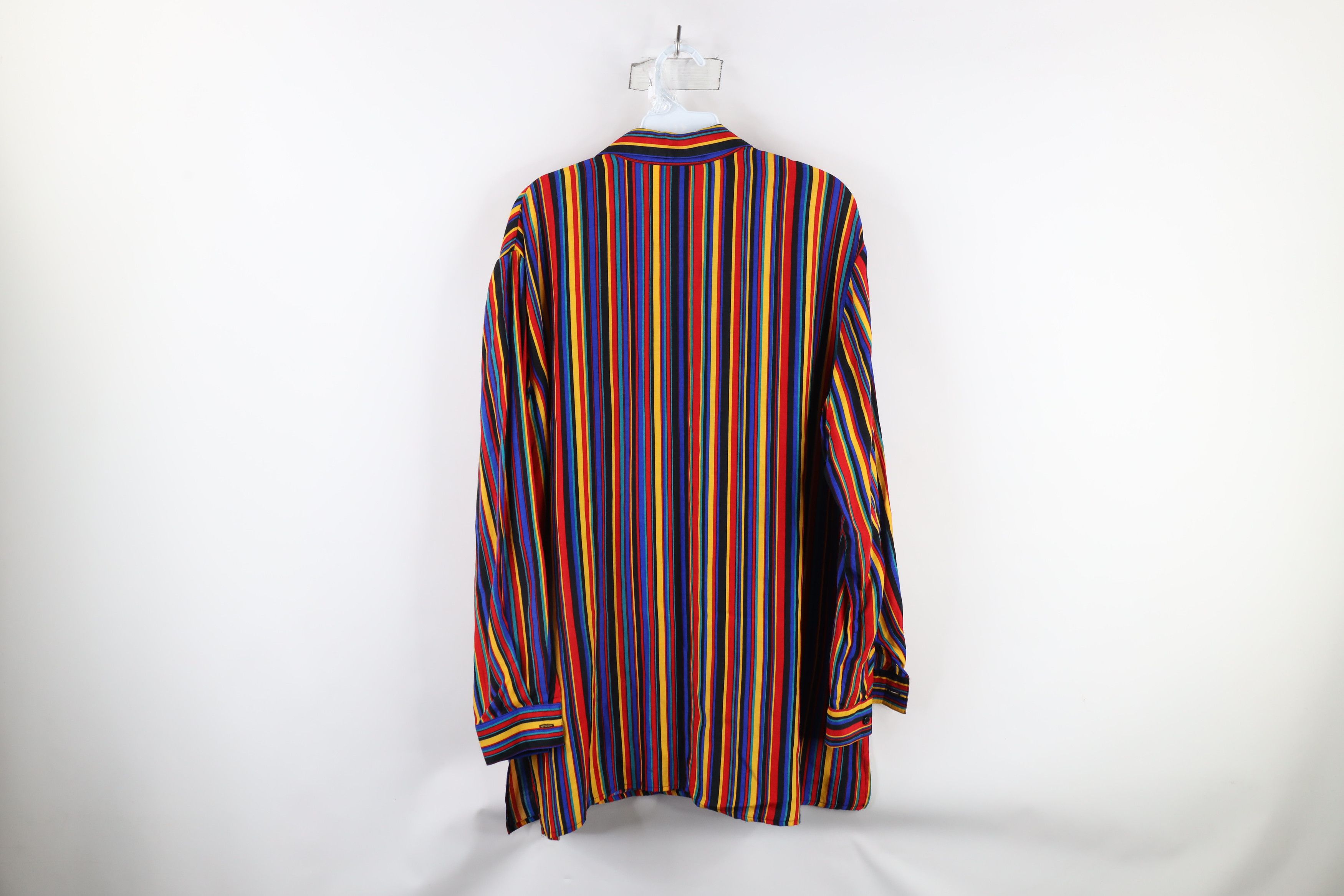 Vintage Vintage 90s Streetwear Striped Collared Button Shirt USA Size M / US 6-8 / IT 42-44 - 7 Thumbnail